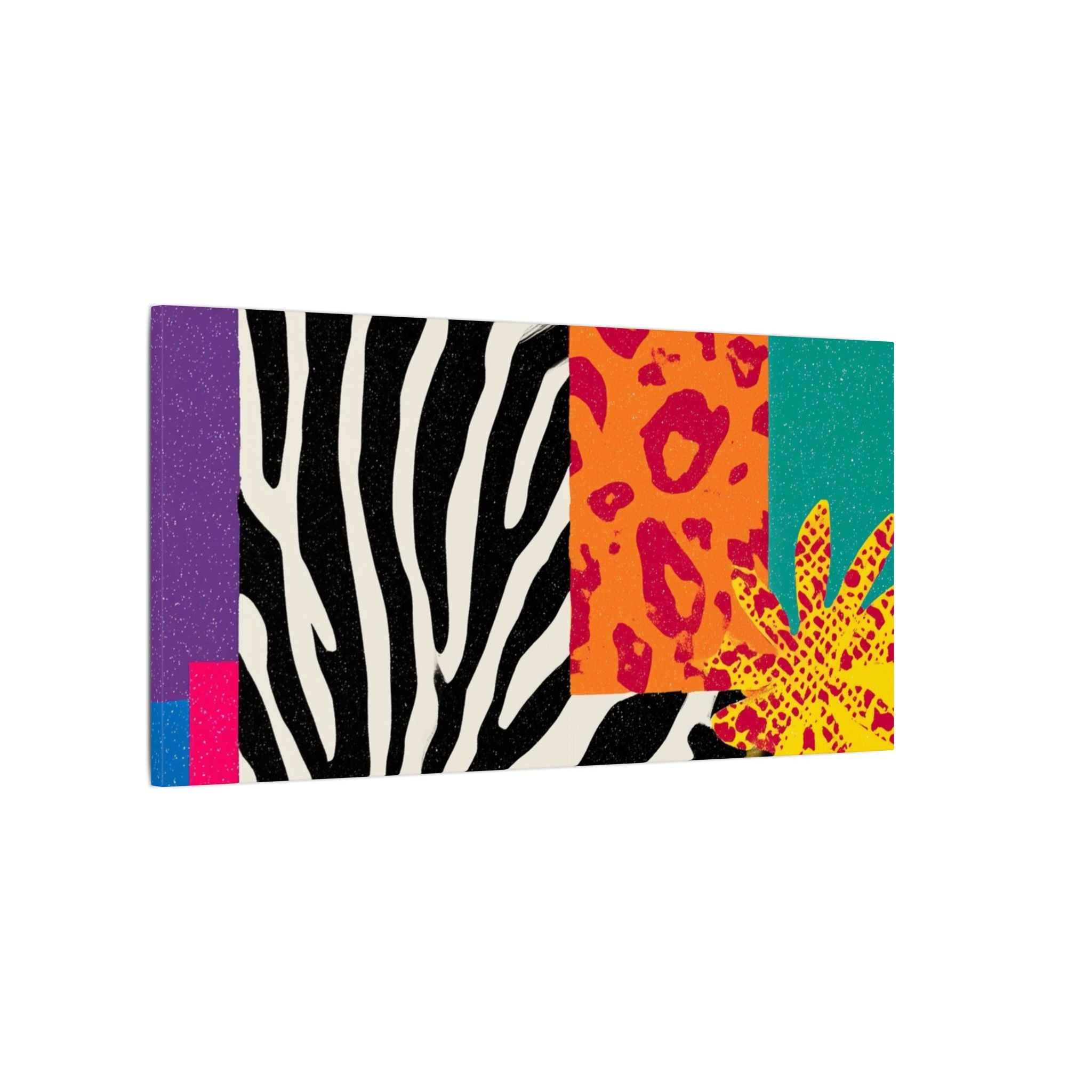 Copy of Pop Geometry: Zebra Leopard Fusion, Geometric Color Block, Modern Abstract Design   |   Custom Orders Accepted