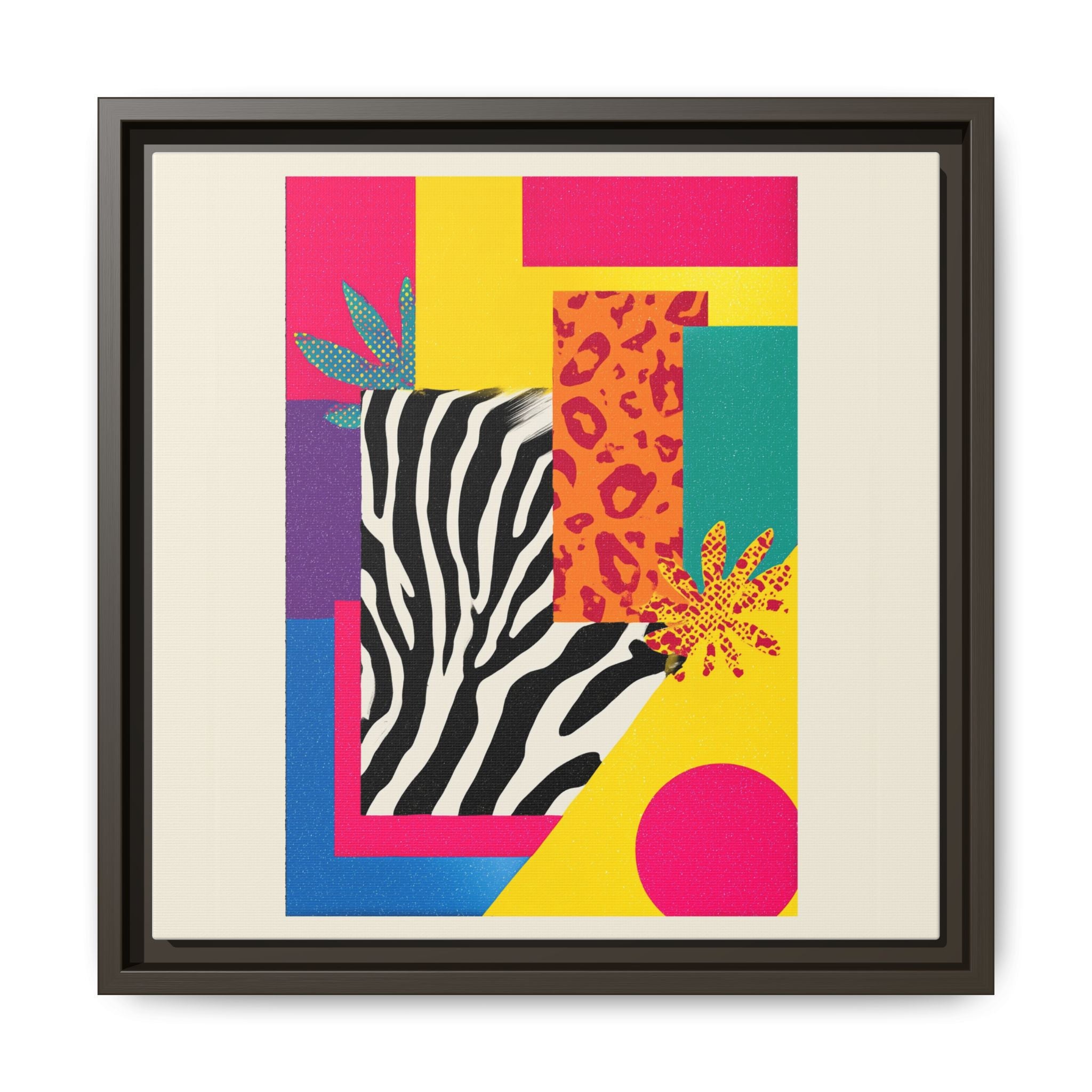 Zebra Stripes & Leopard Spots: 80s Pop Art Design, Memphis Style Graphic, Geometric Color Block Pattern   |   Custom Orders Accepted