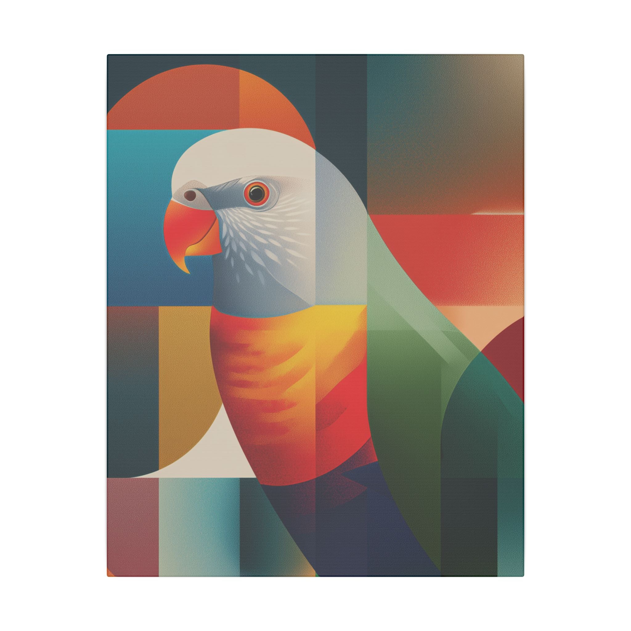 Prismatic Parrot: Cubist Geometry, Fragmented Nature   |    Custom Orders Available