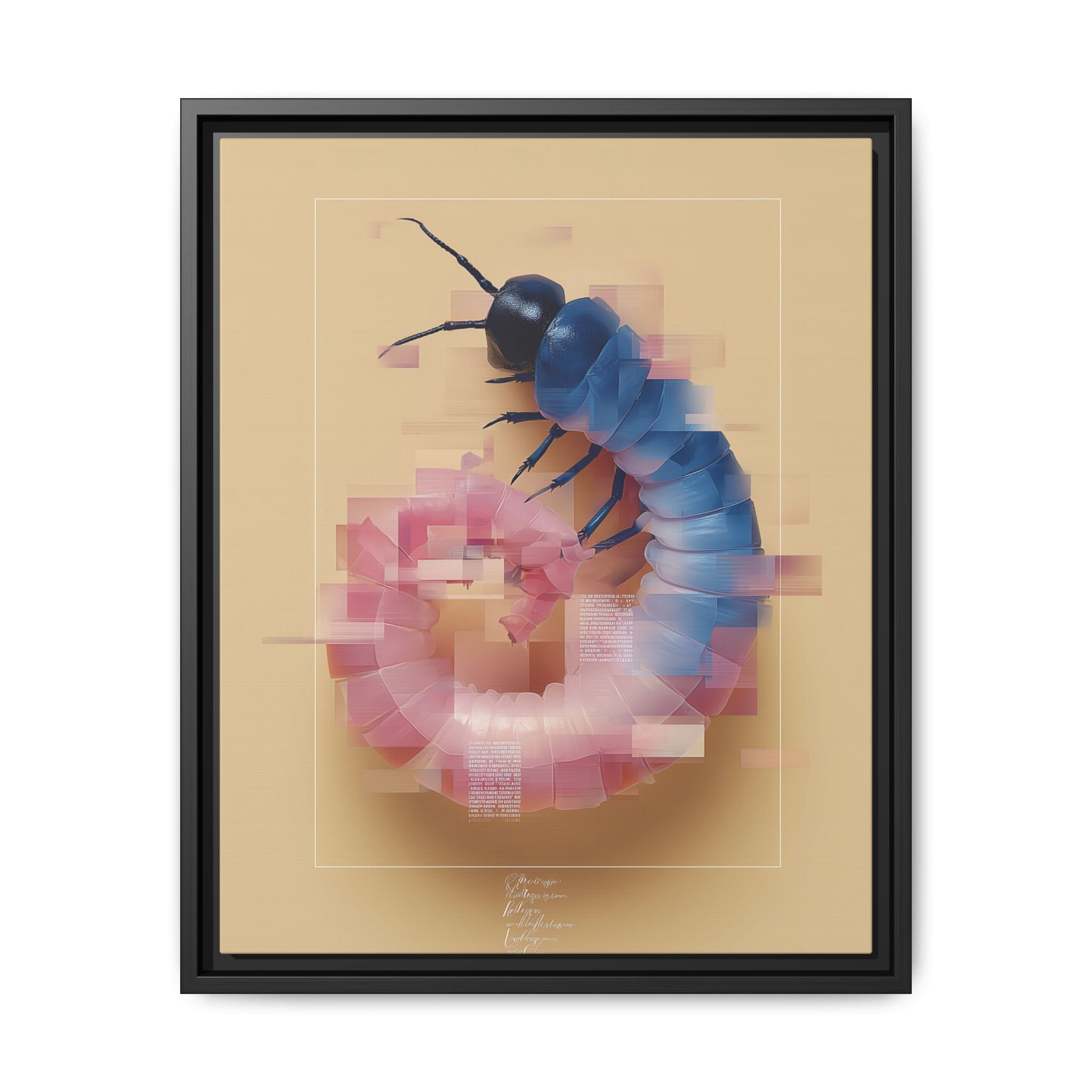 Glitched Symmetry: Digital Insect Mosaic, Pixelated Fragmentation   |    Custom Orders Available