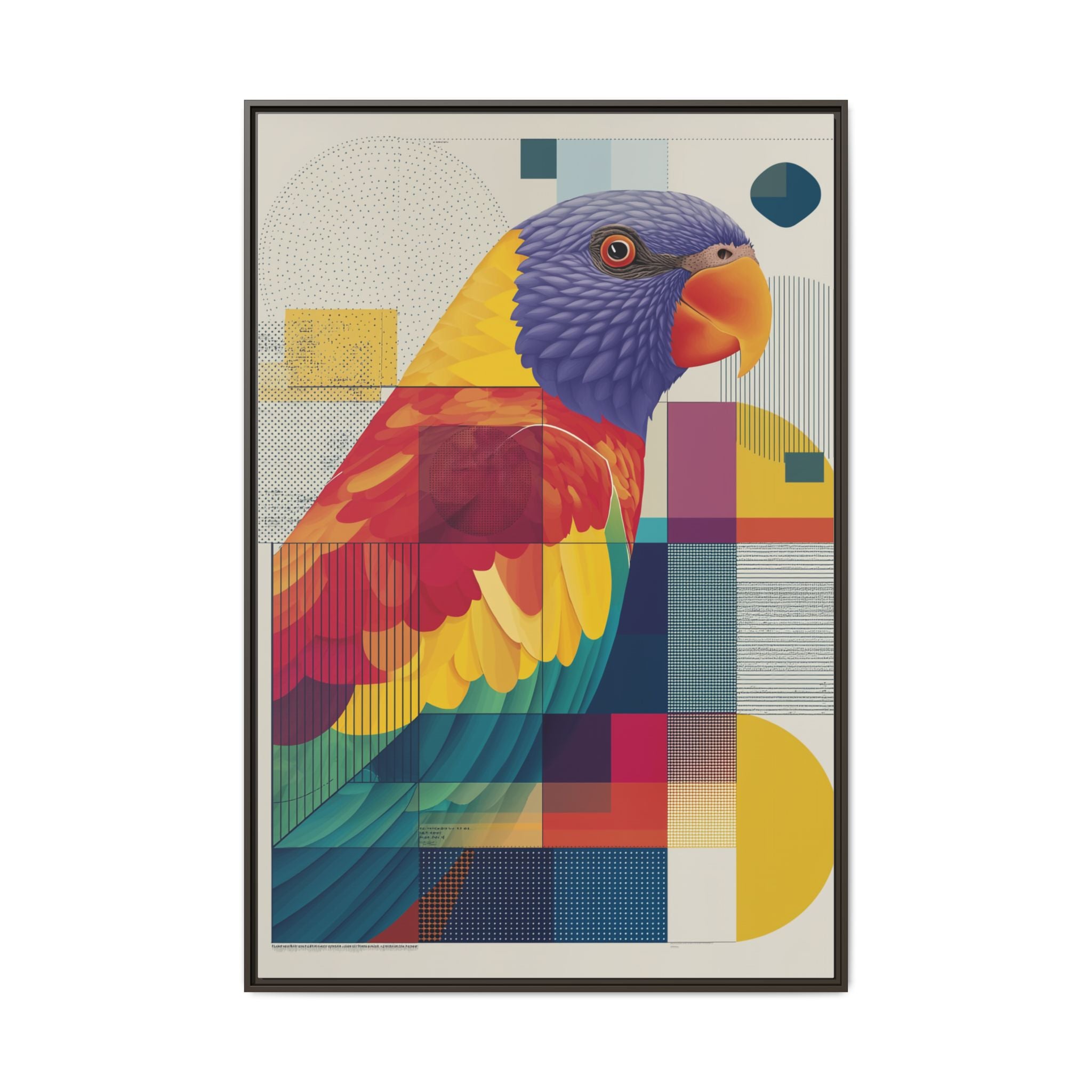 Prismatic Parrot: Geometric Deconstruction, Modern Abstract Art   |    Custom Orders Available