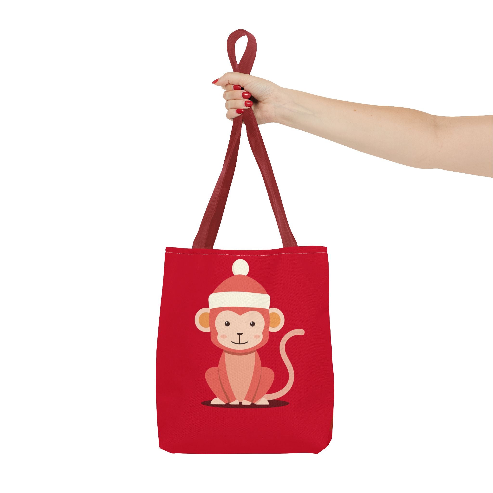 Cute Monkey Tote Bag for Kids, Christmas Gift, Reusable Shopping Bag, Fun Animal Design, Cute Holiday Accessory