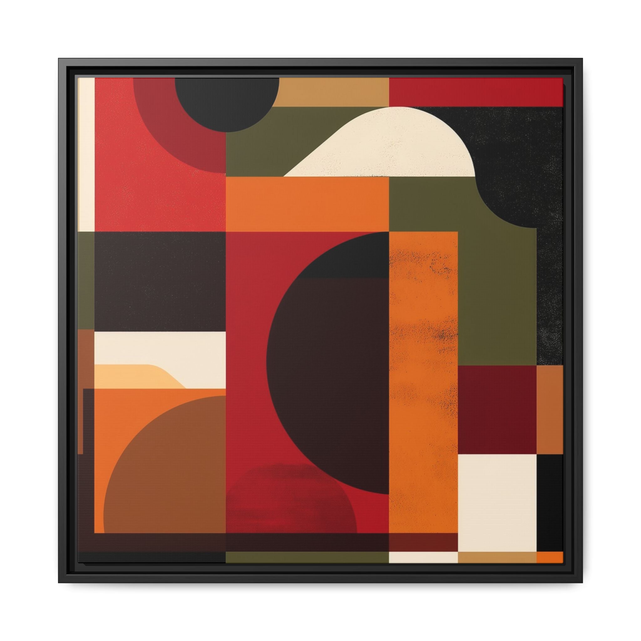 Geometric Convergence: Abstract Bauhaus Design, Constructivist Color Blocks, Architectural Art Composition   |   Custom Orders Accepted