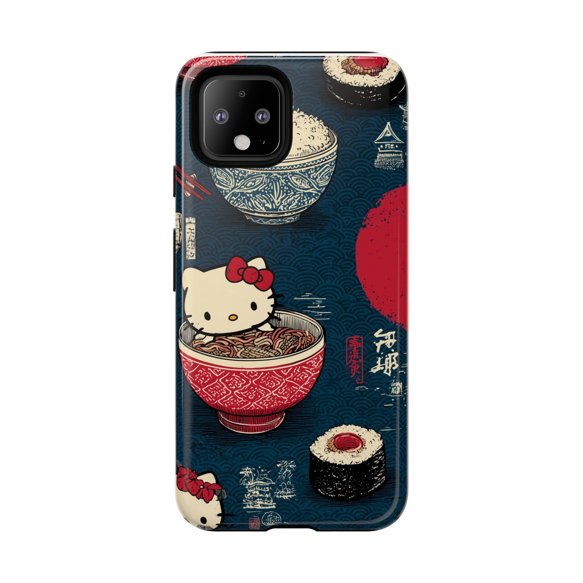 Japanese Kitty Sushi Vibrant Phone Case - Tough Case | Funky, Colorful, Unique Design for Gift, Accessory, Protection, Trendy