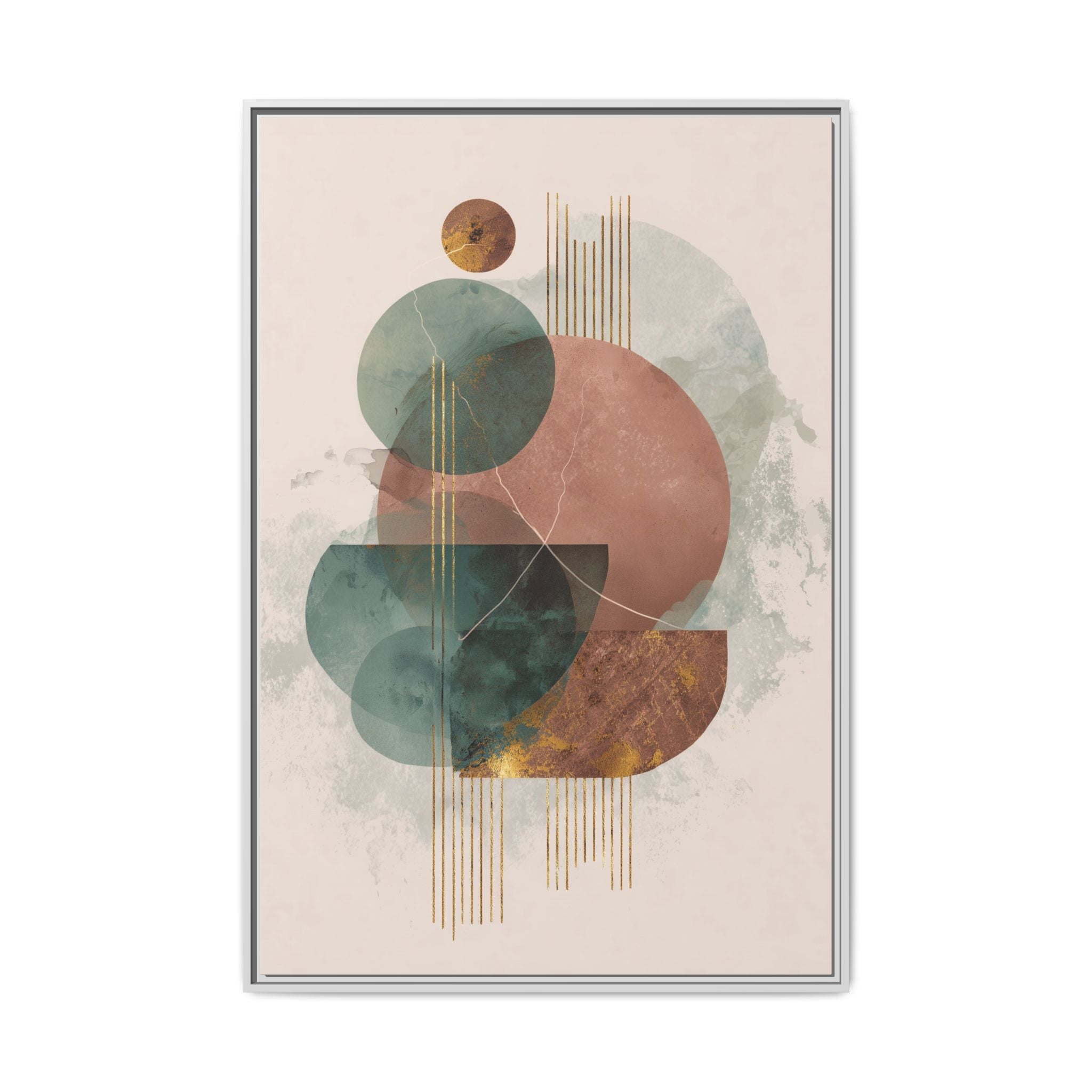 Translucent Geometries: Abstract Circles, Mid-Century Minimalism, Watercolor Layers   |   Custom Orders Accepted
