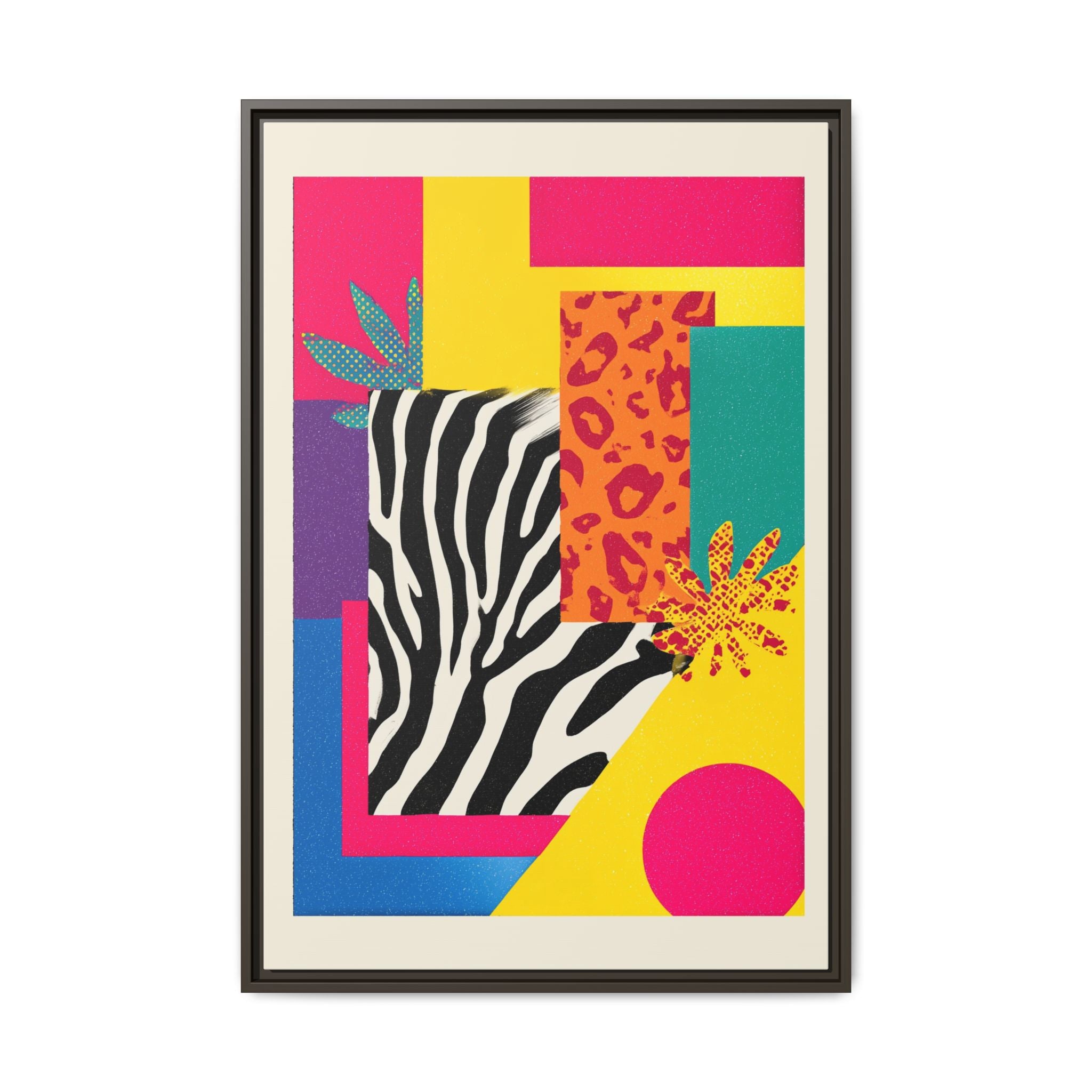 Zebra Stripes & Leopard Spots: 80s Pop Art Design, Memphis Style Graphic, Geometric Color Block Pattern   |   Custom Orders Accepted