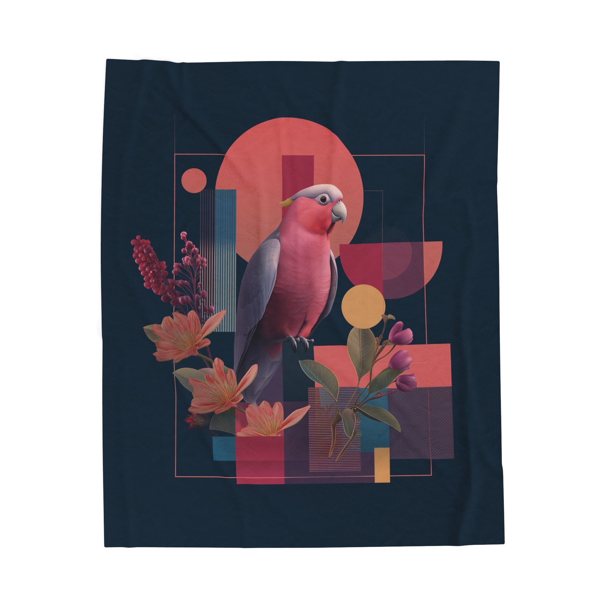 Geometric Parrot Prisma: Digital Wildlife Illustration, Contemporary Graphic Art Design   |    Custom Orders Available
