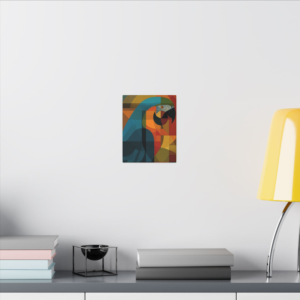 Geometric Parrot: Cubist Avian Composition, Vibrant Angular Portrait   |    Custom Orders Available