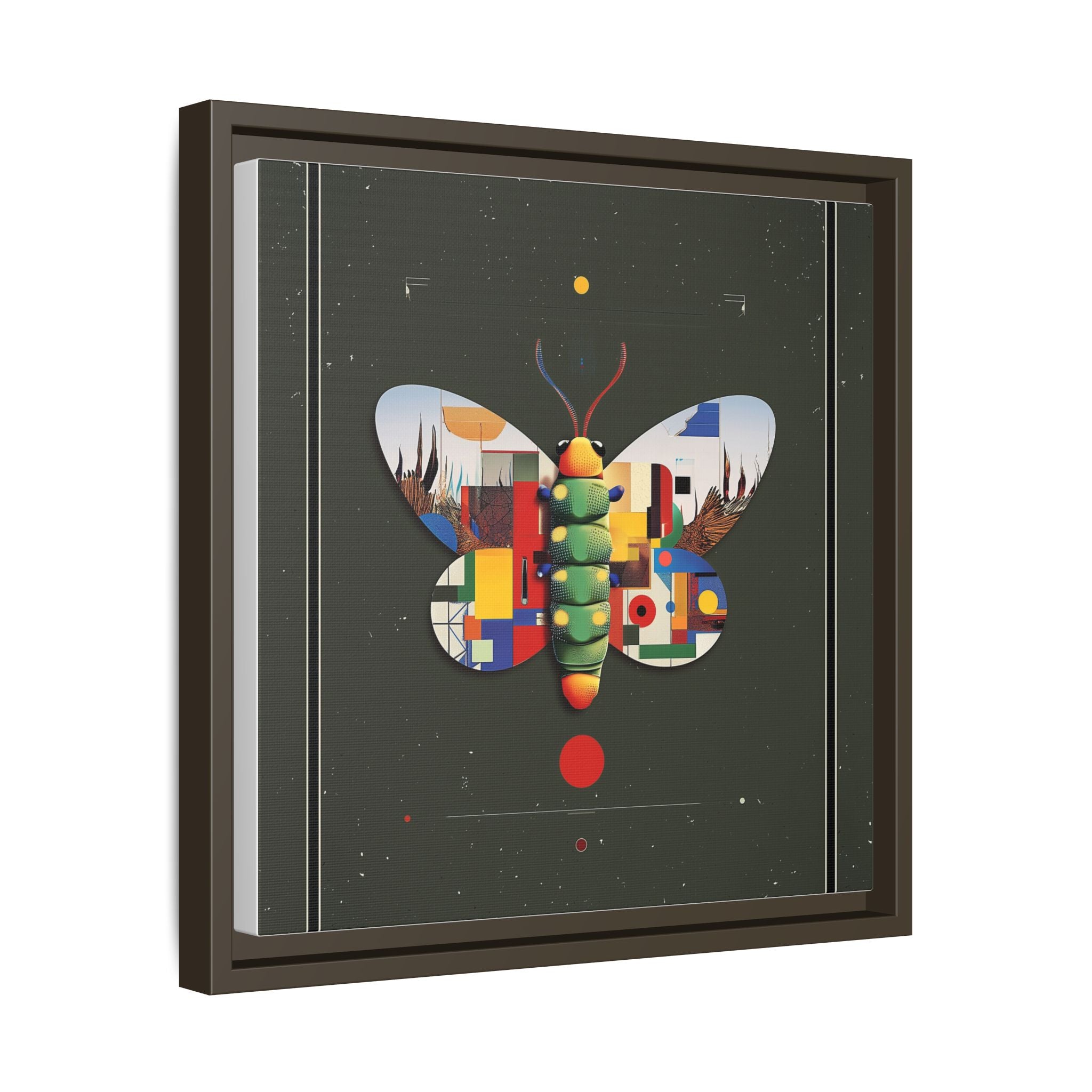 Geometric Butterfly Framed Print : Digital Cubist Interpretation, Modernist Entomological Design   |  Personalized & Custom Orders Available