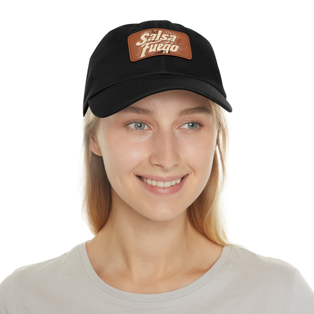Salsa Fuego Dad Hat with Leather Patch (Rectangle)