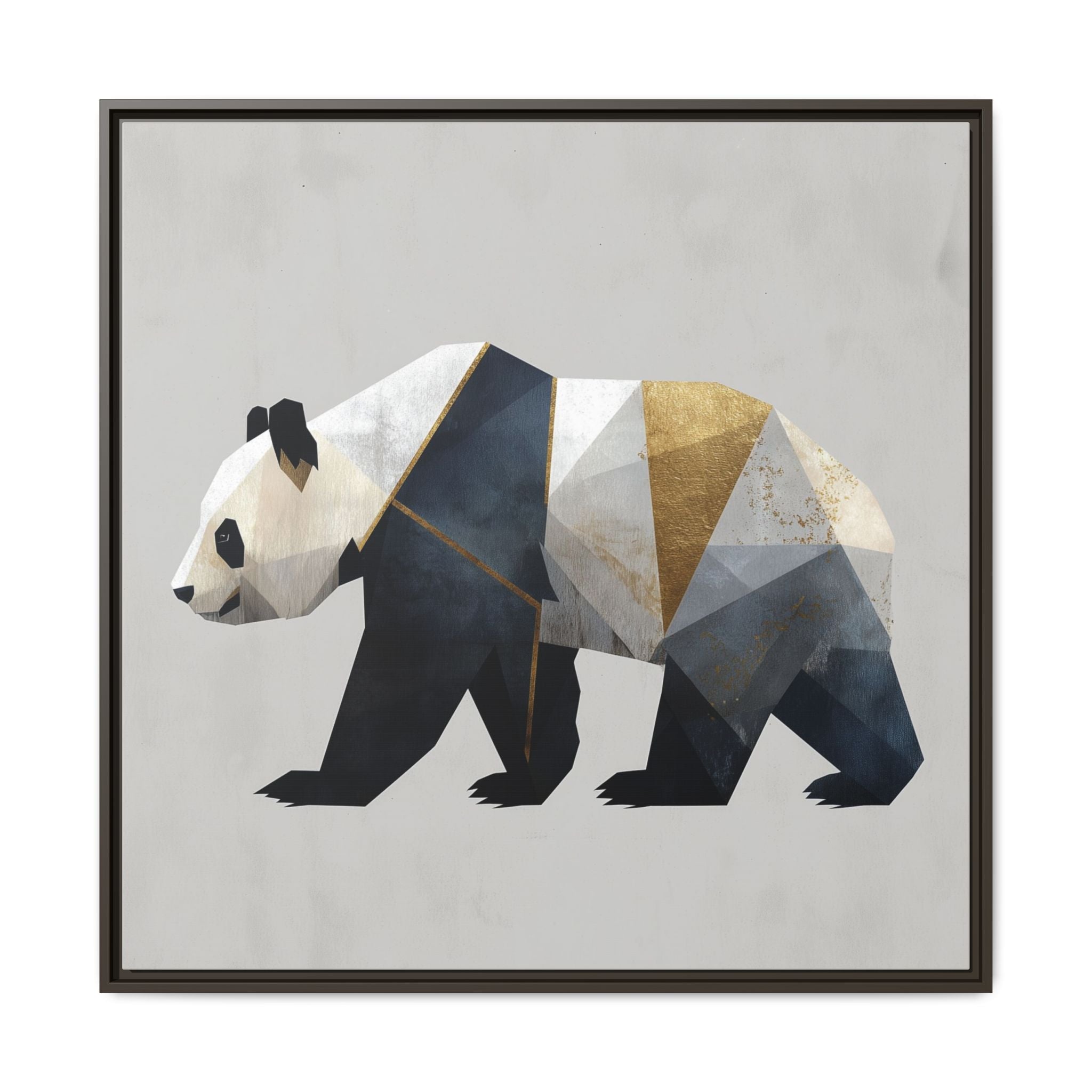 Geometric Panda: Cubist Animal Portrait, Modern Minimalist Art Style   |  Personalized & Custom Orders Available