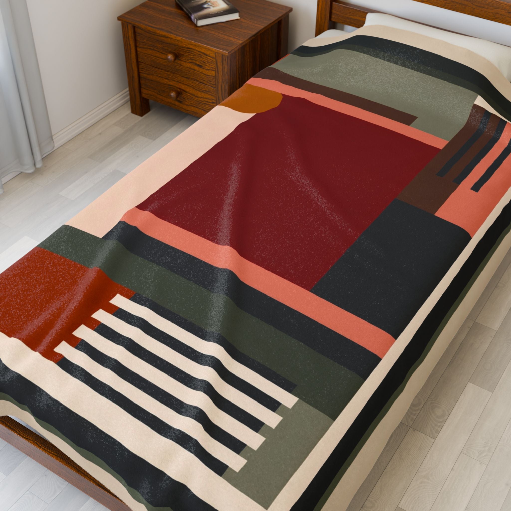 Geometric Harmony: Modernist Color Symphony, Abstract Spatial Composition   |    Custom Orders Available