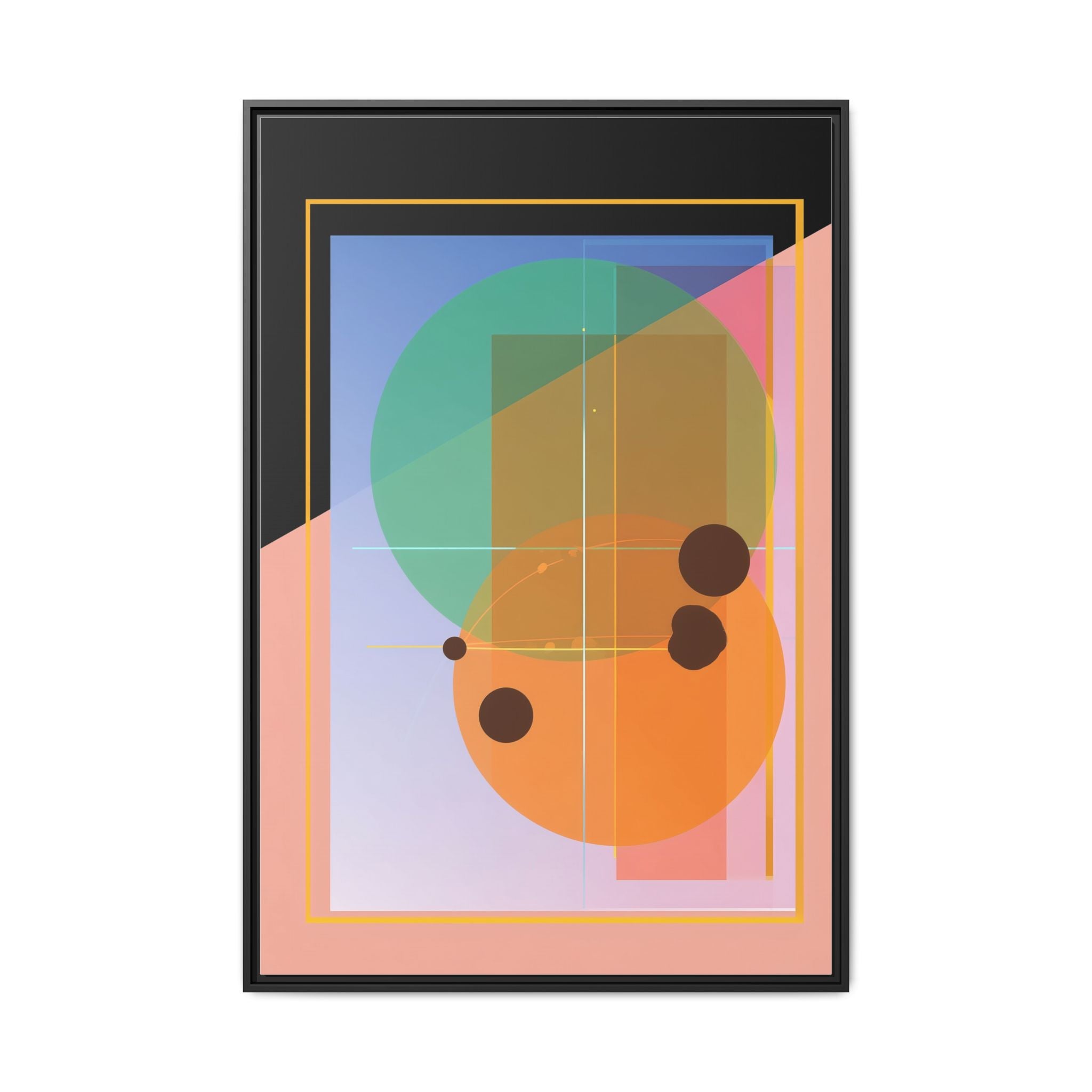 Geometric Harmony: Abstract Composition, Overlapping Shapes, Precision Design   |   Custom Orders Accepted