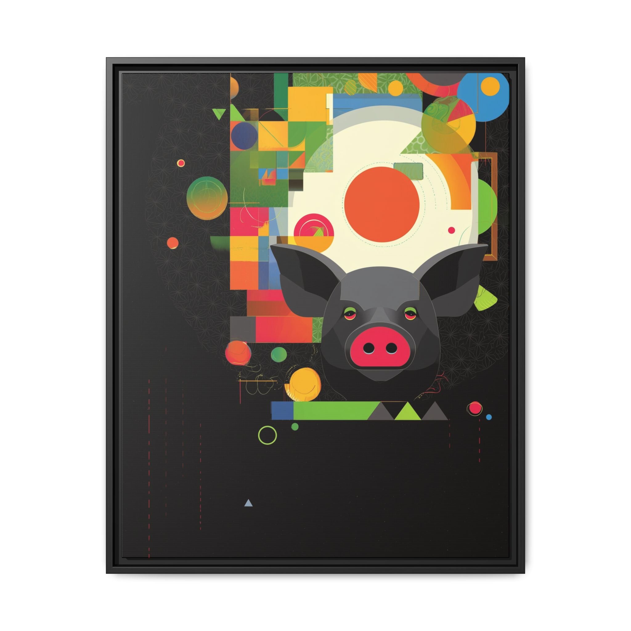 Prismatic Porcine: Geometric Digital Art, Cubist Pop Pig Portrait   |  Personalized & Custom Orders Available