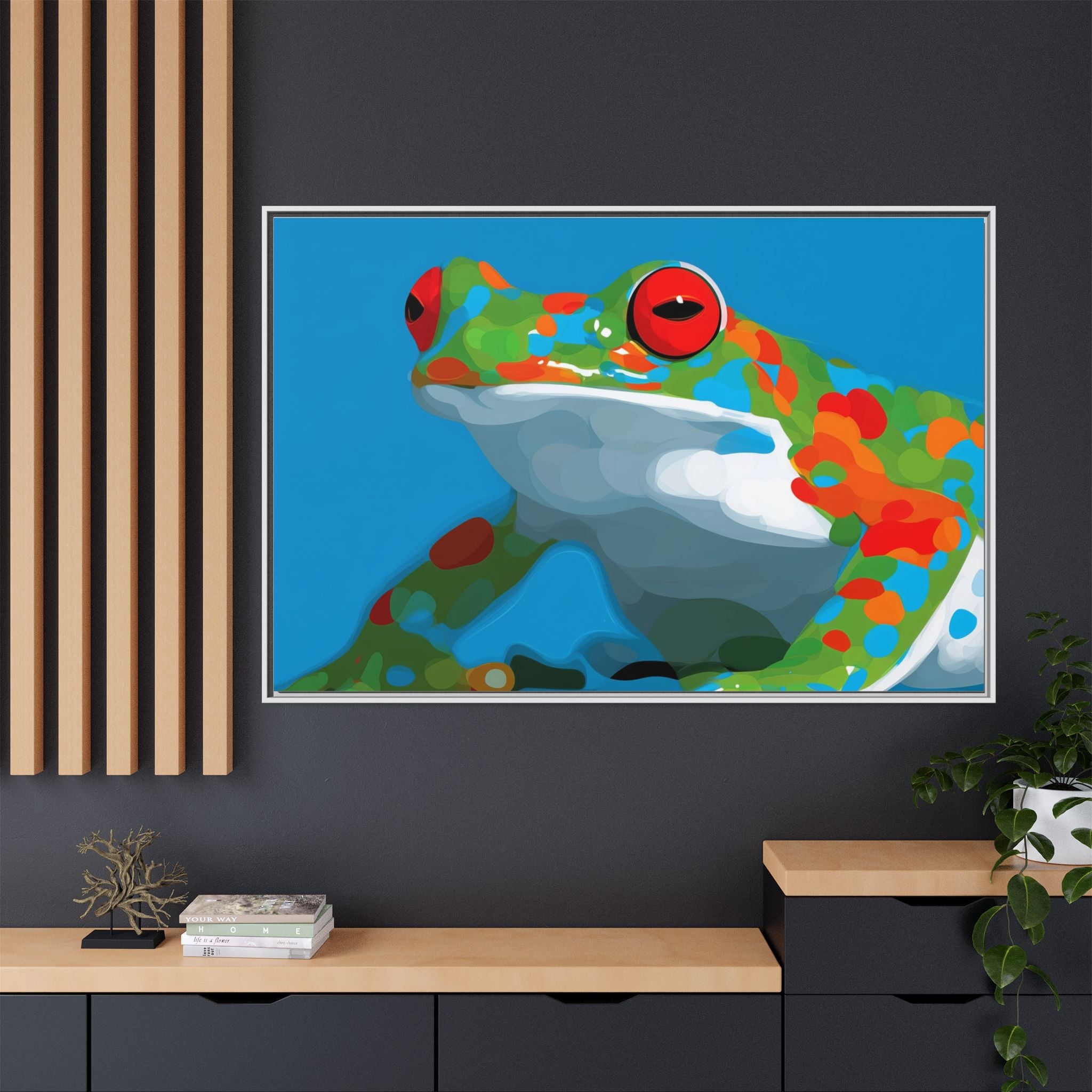 Mosaic Frog: Geometric Wildlife Art, Colorful Amphibian Print   |    Custom Orders Available