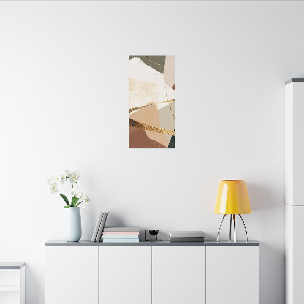 Canvas Print, Abstract Earthy Gold Wall Art, Modern Designer Home Decor, Stretched Matte Canvas; Thick, Multi-Size, Office Decor