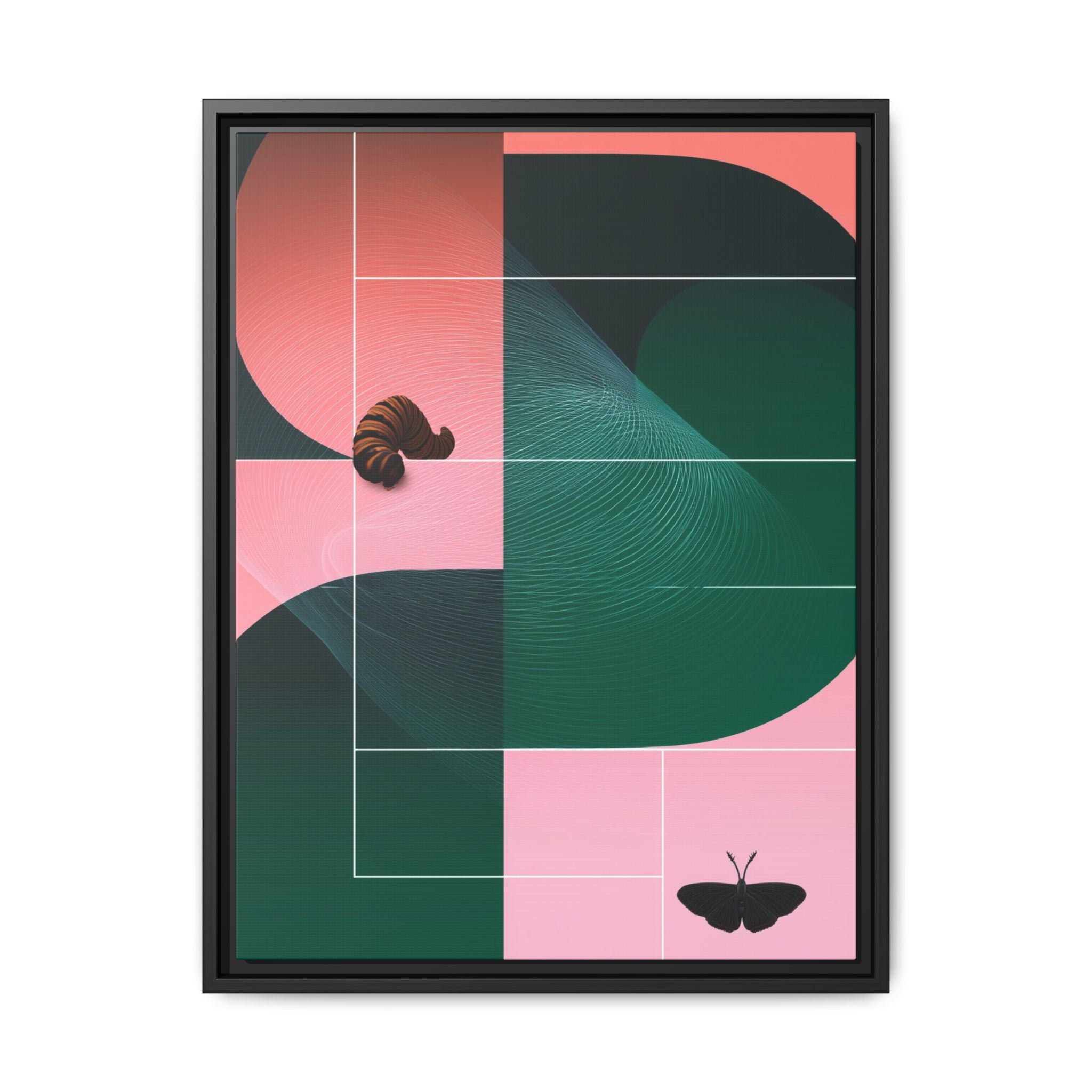 Metamorphic Geometric Framed Print : Abstract Graphic Design, Contemporary Digital Art Composition   |  Custom Orders Available