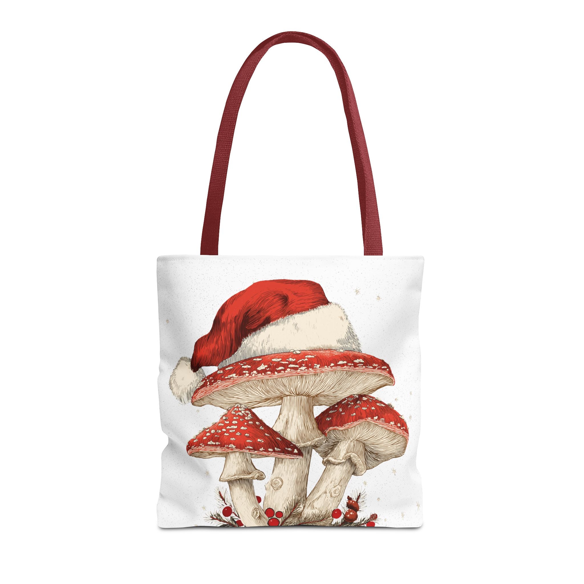 Whimsical Christmas Mushroom Tote Bag (AOP)