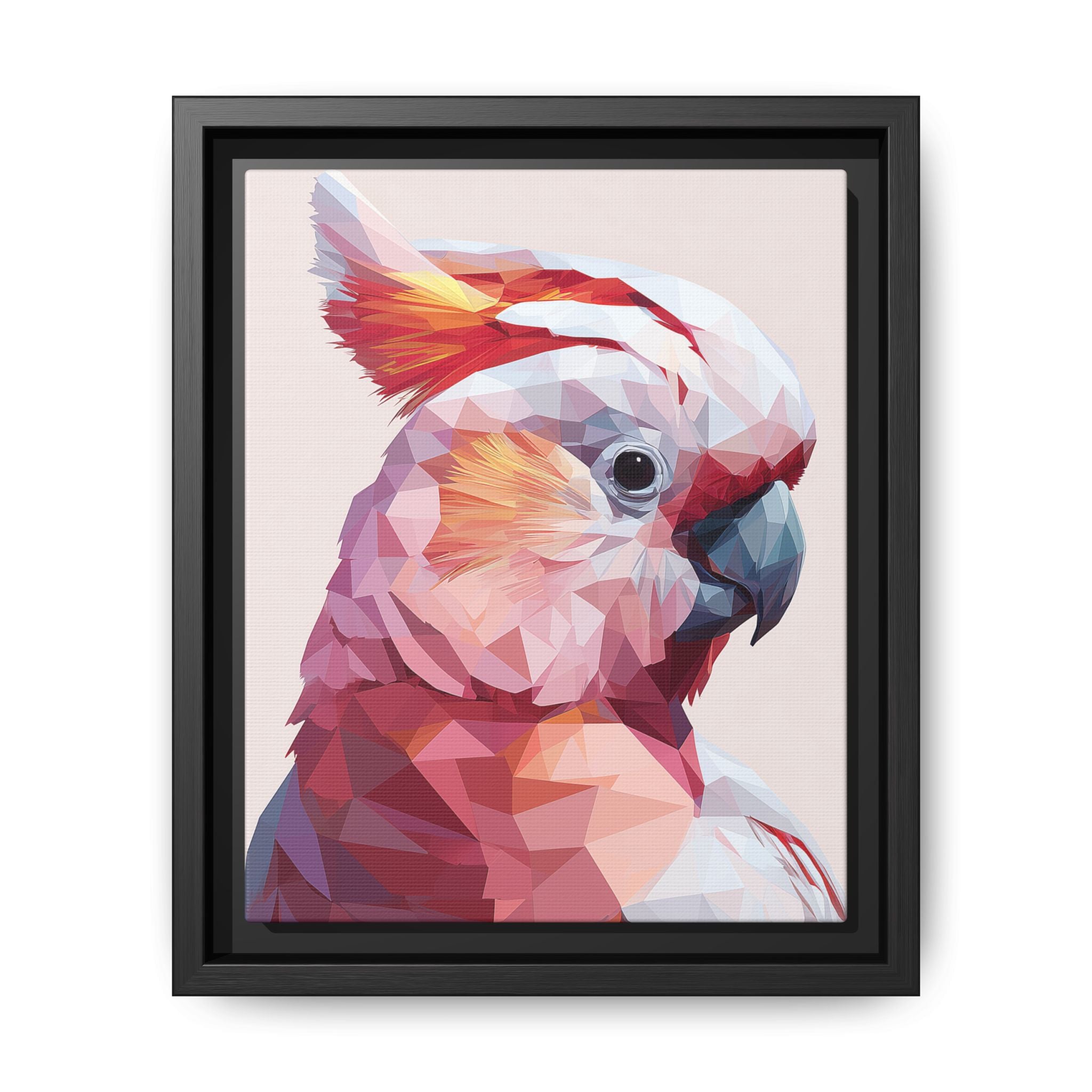 Geometric Cockatoo Portrait: Low-Poly Bird Art, Vibrant Abstract Illustration   |    Custom Orders Available