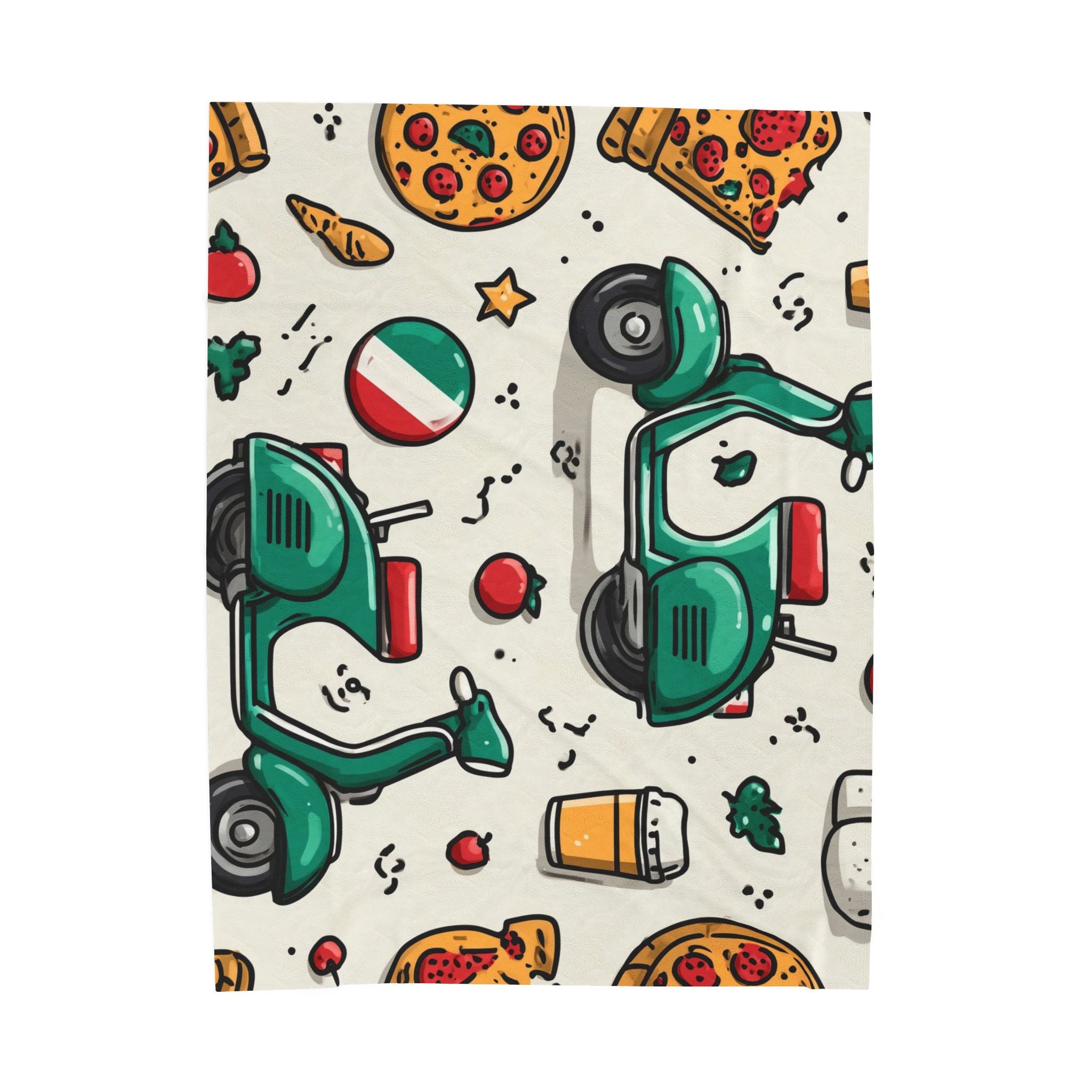 Bellissima Italia Quilt Doona Duvet Cover : Cultural Icons Collage, Italian Design Illustration   |   Custom Orders Accepted