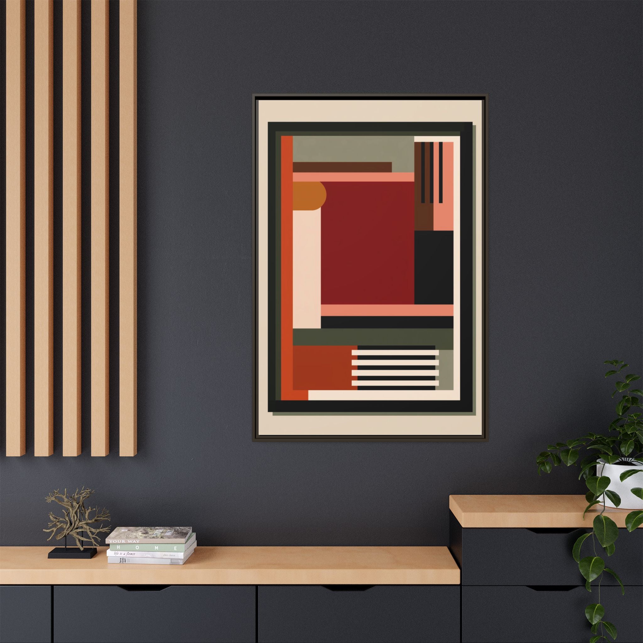 Architectural Geometries: Modern Abstract Composition, Bauhaus-Inspired Design, Geometric Color Blocking   |   Custom Orders Accepted