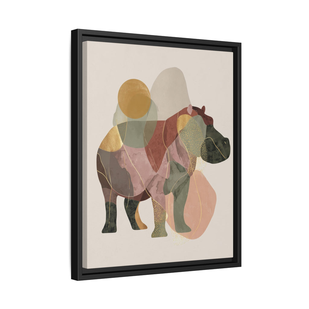 Geometric Harmony: Abstract Hippo Silhouette, Modern Minimalist Animal Art   |    Custom Orders Available