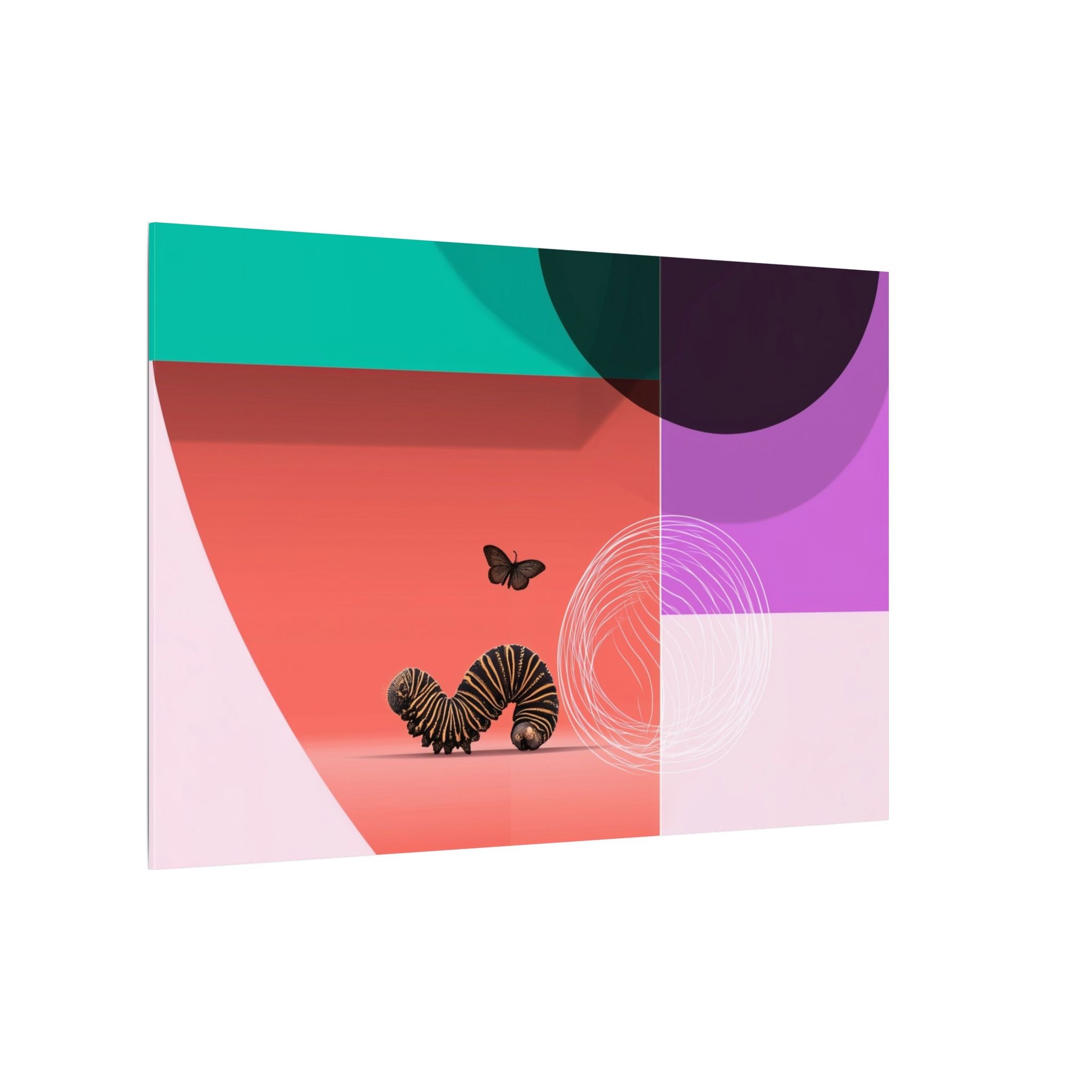 Metamorphosis in Geometry: Abstract Insect Design, Translucent Color Quadrants   |    Custom Orders Available