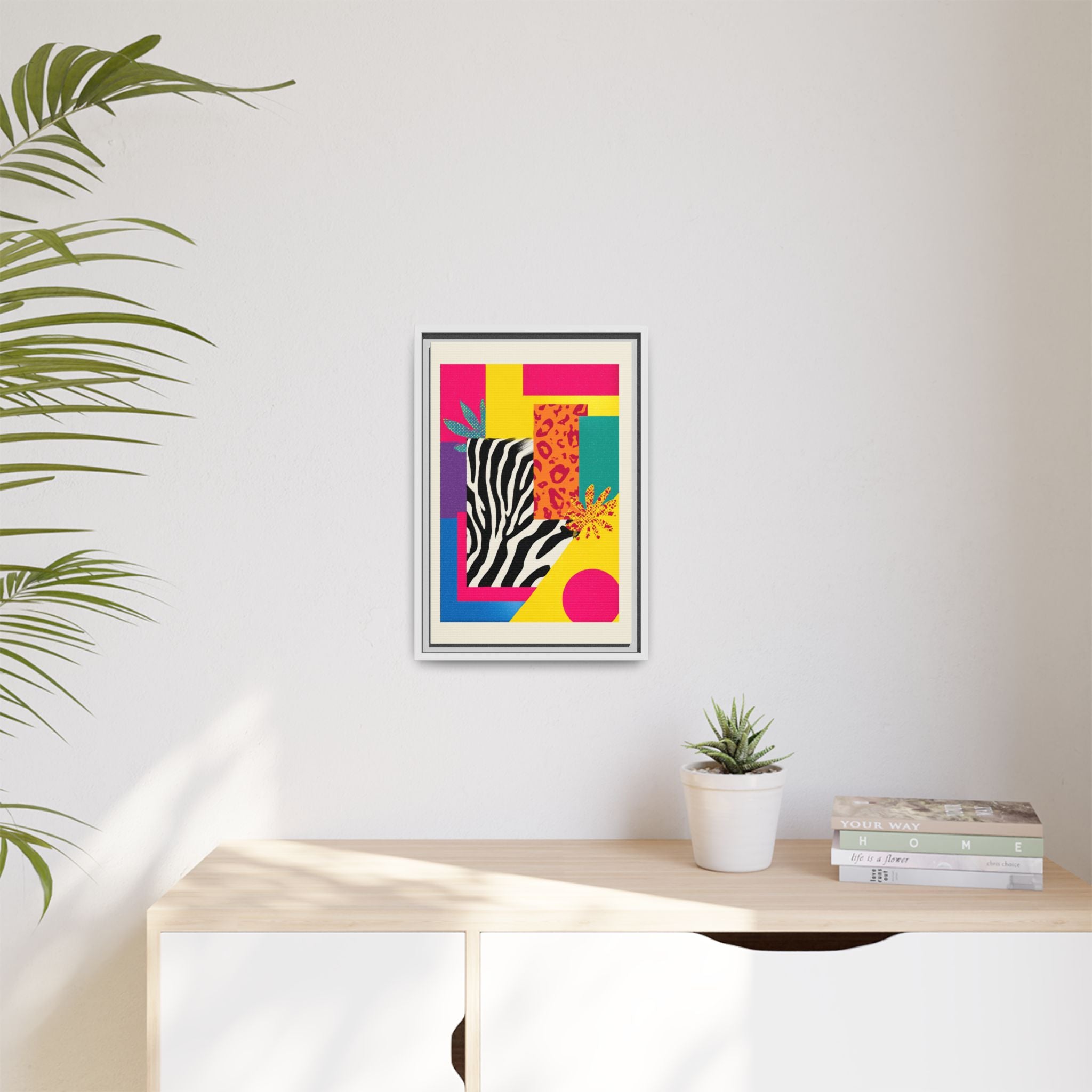 Zebra Stripes & Leopard Spots: 80s Pop Art Design, Memphis Style Graphic, Geometric Color Block Pattern   |   Custom Orders Accepted