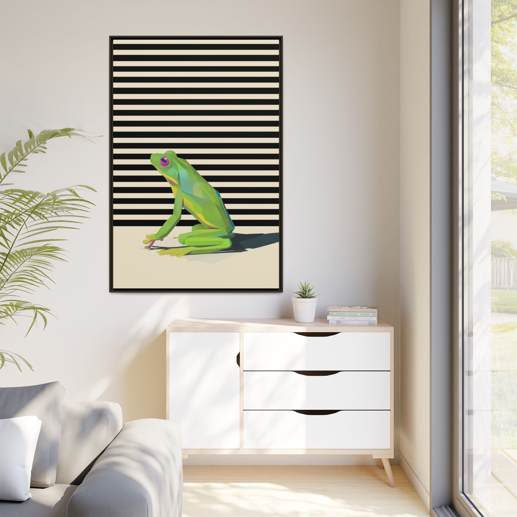 Geometric Amphibian: Stylized Frog Design, Modern Minimalist Art Print   |    Custom Orders Available