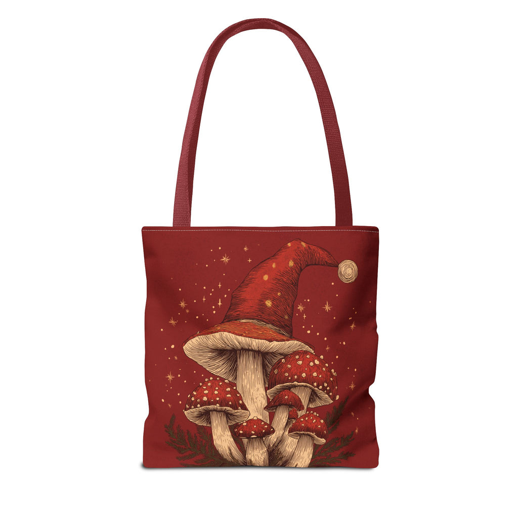 Whimsical Christmas Mushroom Tote Bag (AOP)