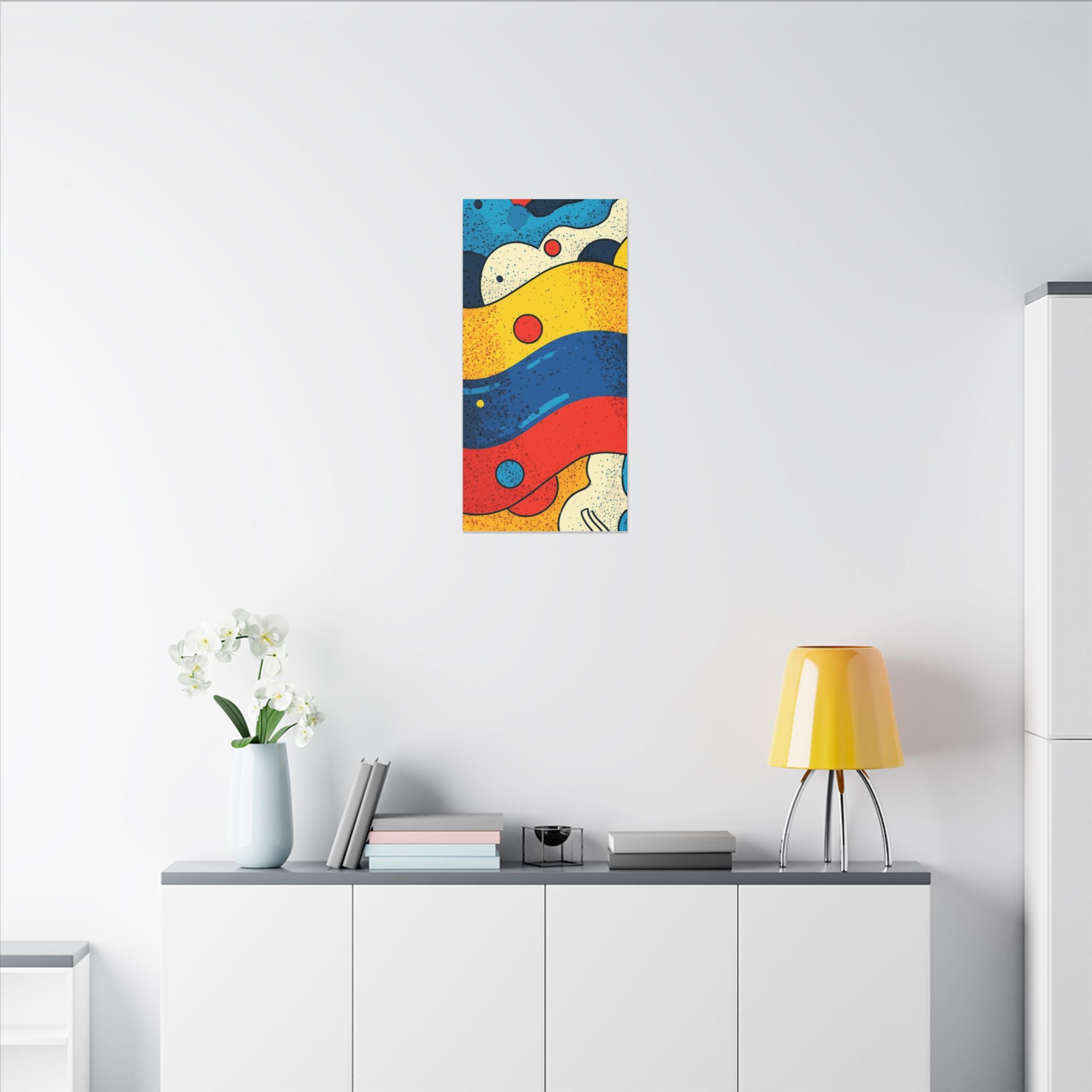 Fluid Dynamics: Retro Abstract Shapes, Mid-Century Modern Motion, Geometric Color Waves   |   Custom Orders Accepted