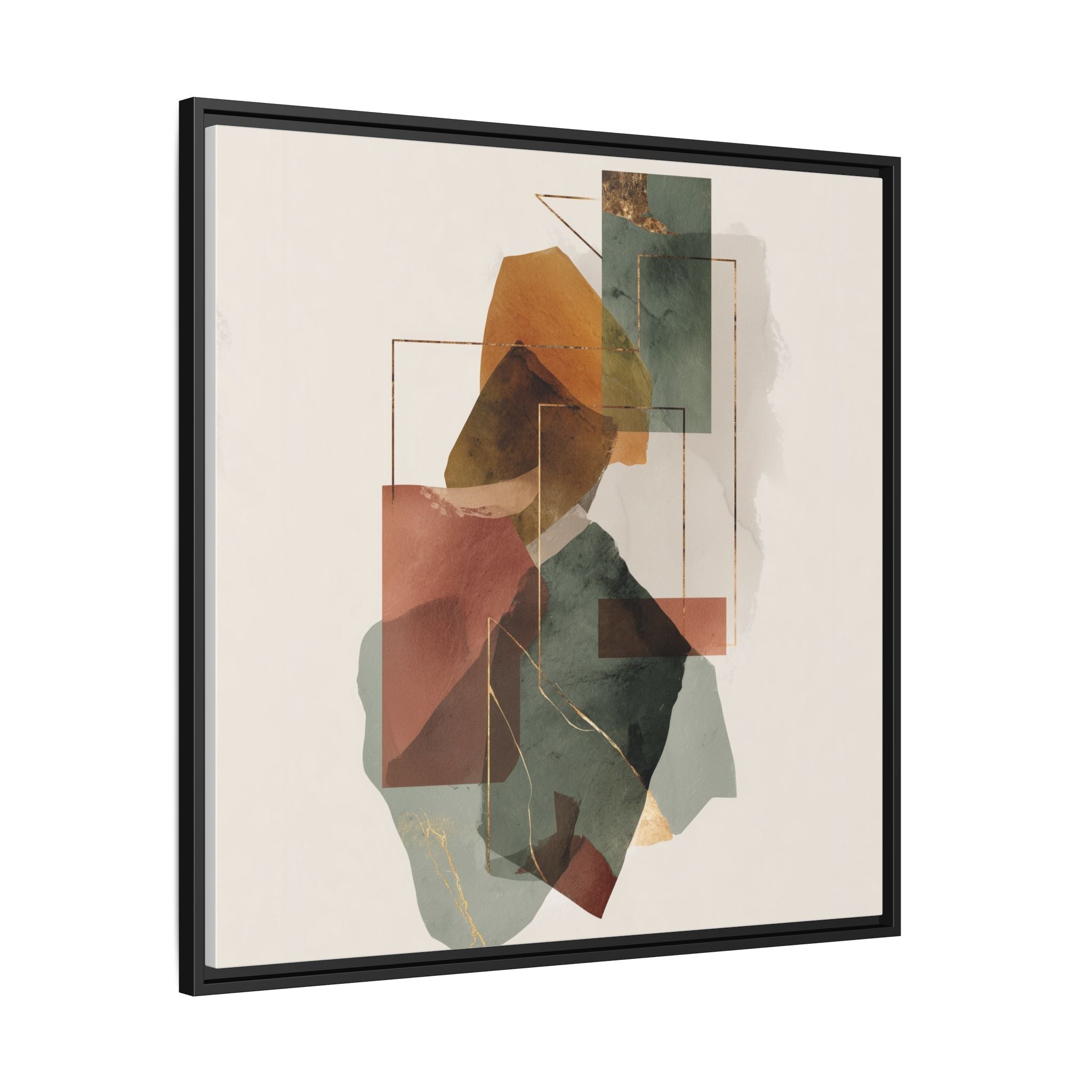 Harmonic Geometries: Architectural Abstraction, Earthy Palette, Minimalist Composition   |   Custom Orders Accepted