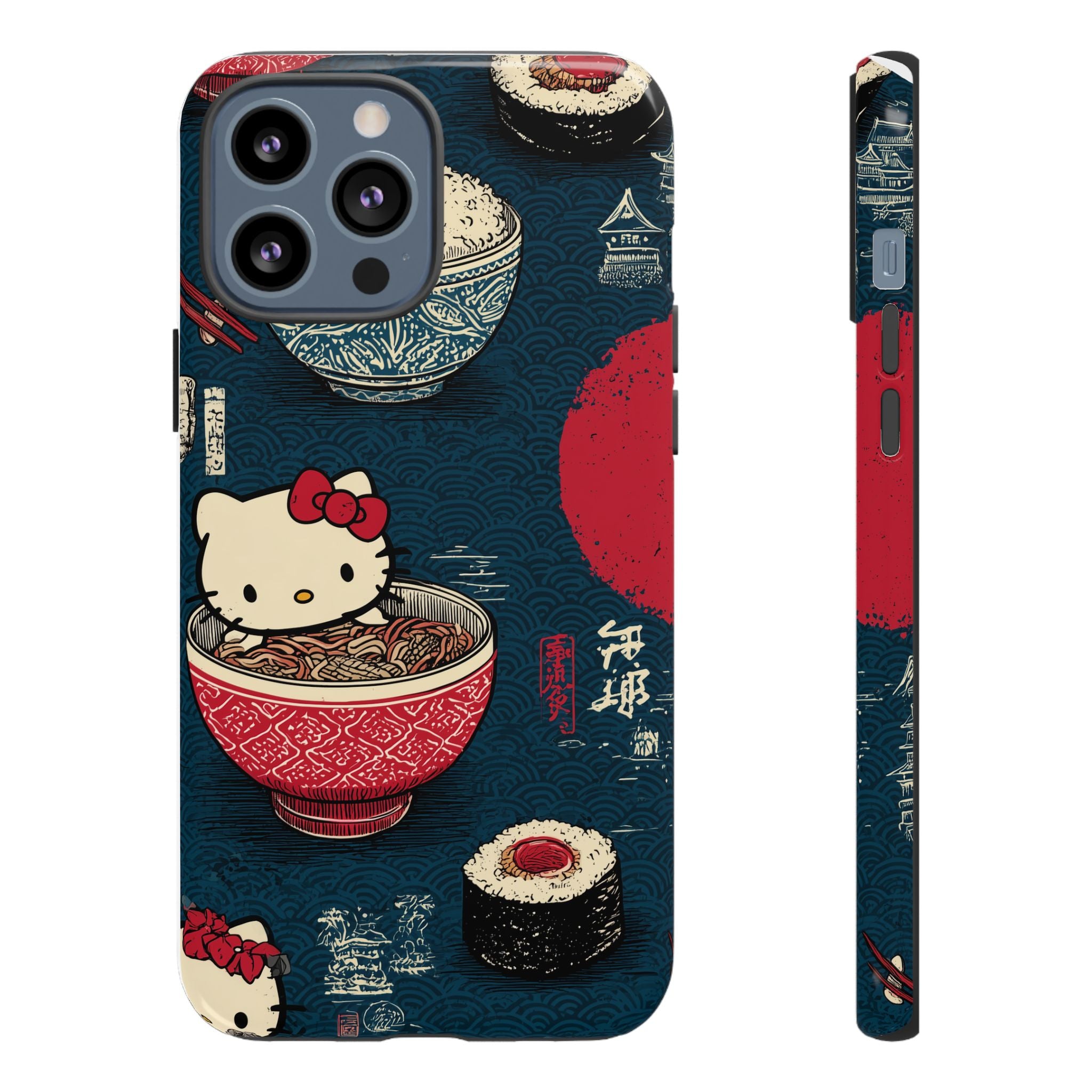 Japanese Kitty Sushi Vibrant Phone Case - Tough Case | Funky, Colorful, Unique Design for Gift, Accessory, Protection, Trendy