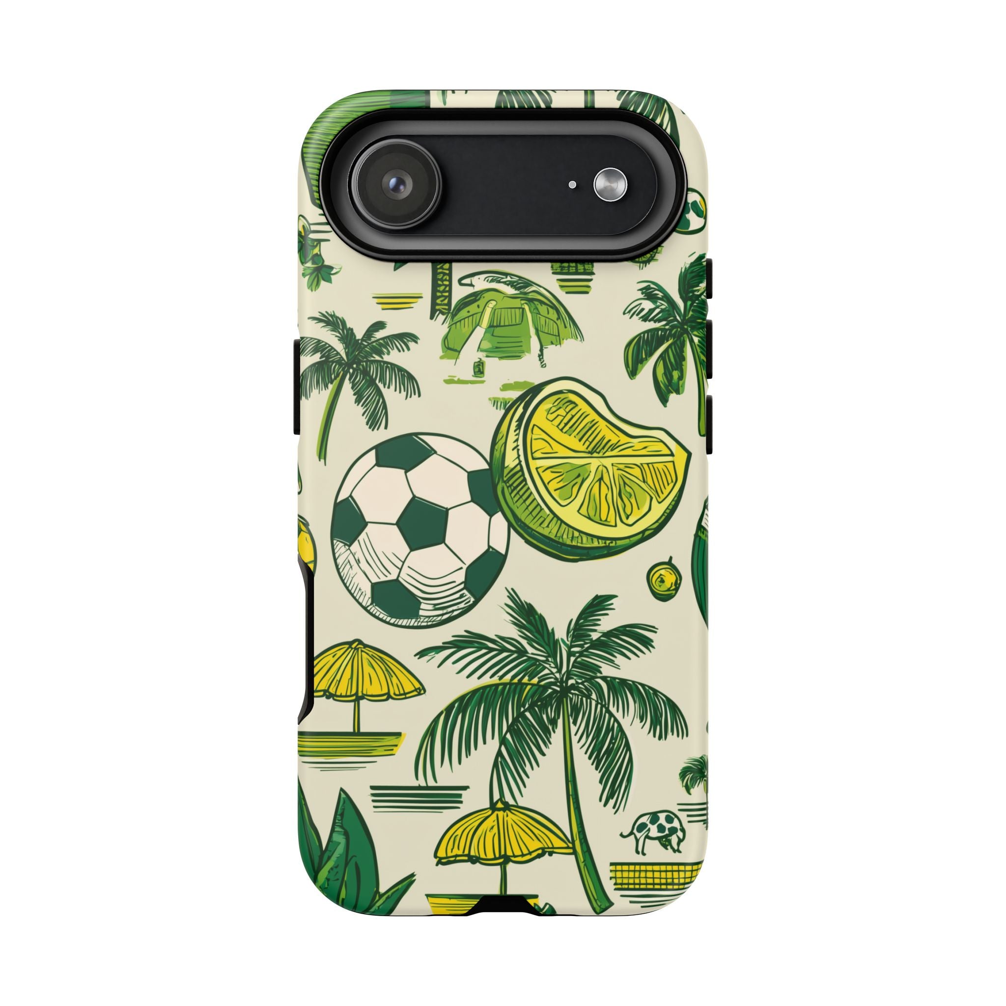 Summer Tough Cases: Sporty Tropical Phone Case, Fun Beach Vibe Phone Accessory, Summer Travel Gift, Colorful Phone Cover, Casual Style Tech