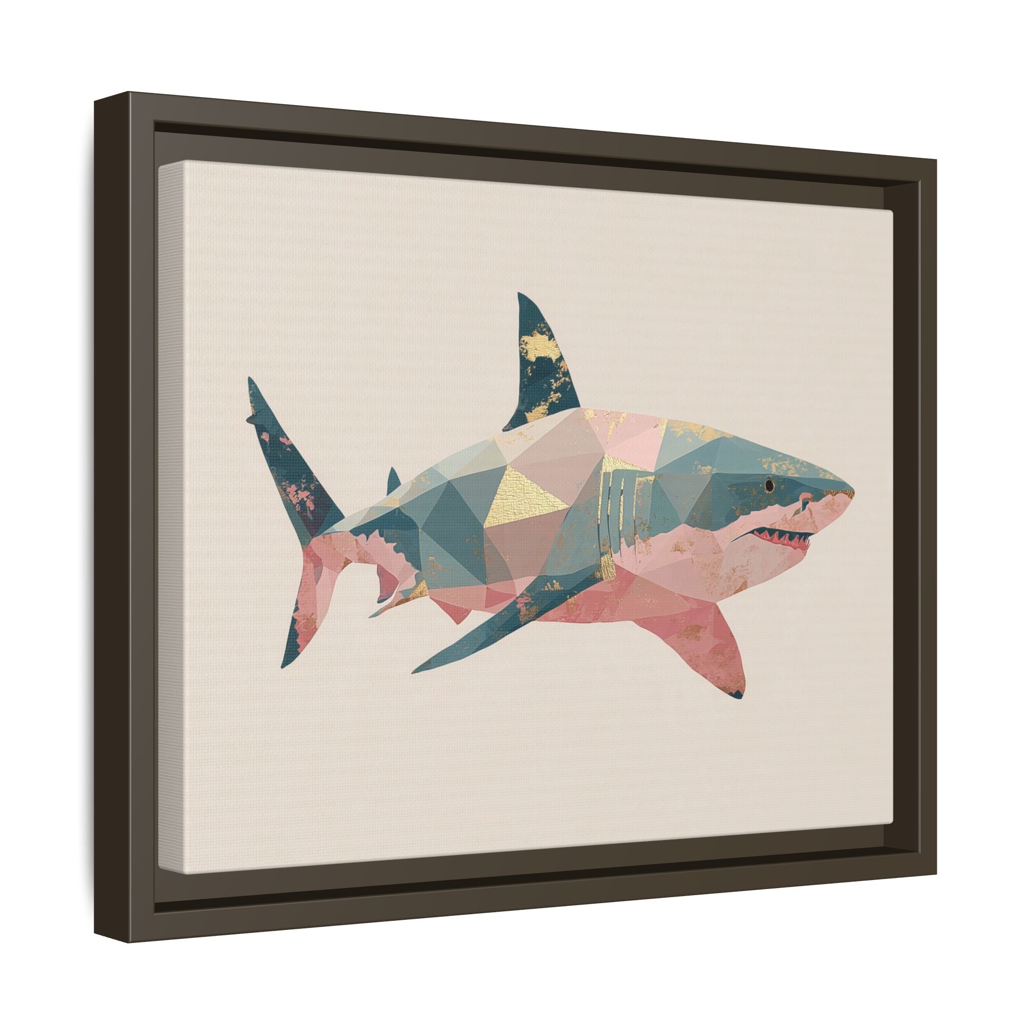 Geometric Shark Spectrum: Polygonal Marine Predator, Abstract Metallic Design   |  Personalized & Custom Orders Available