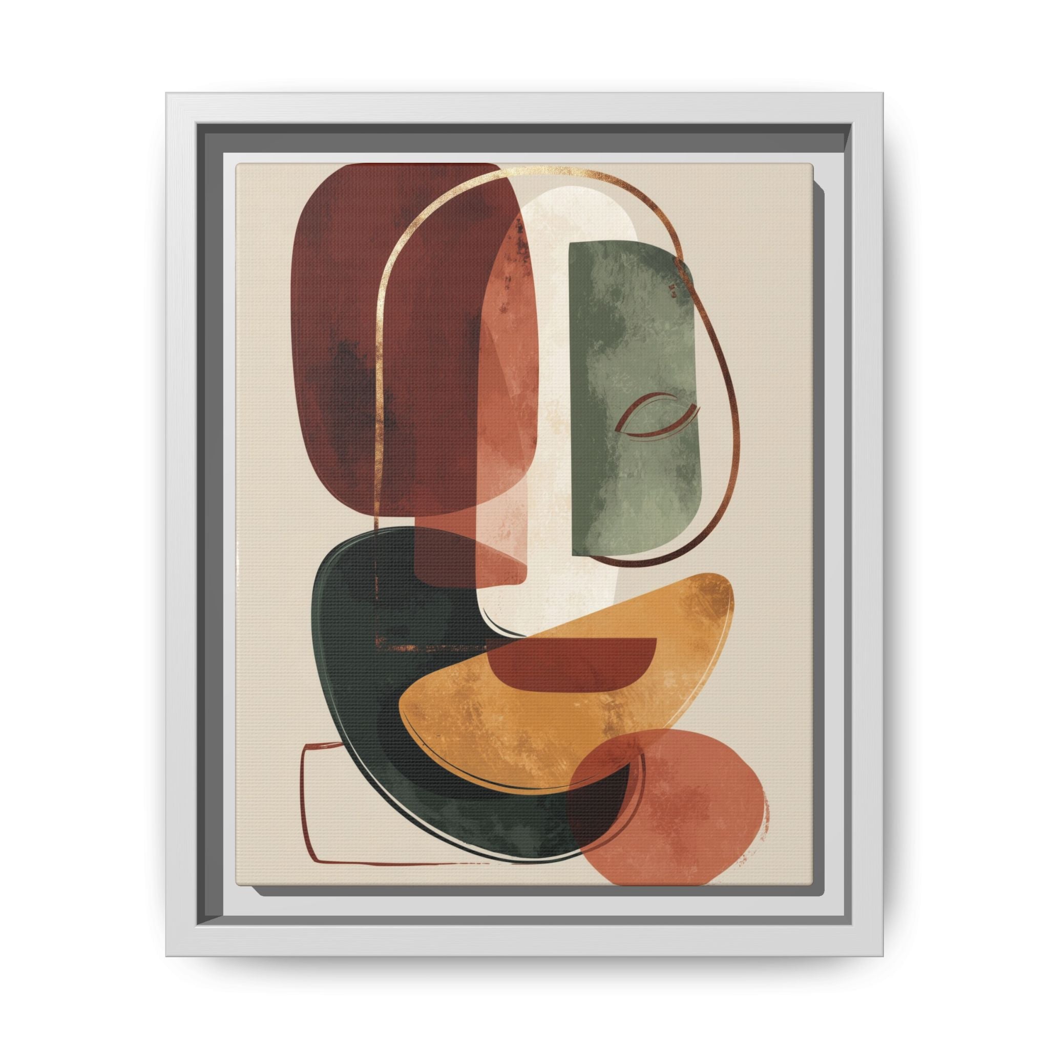 Layered Geometries: Mid-Century Modern Composition, Organic Abstract Design, Translucent Intersecting Shapes   |   Custom Orders Accepted