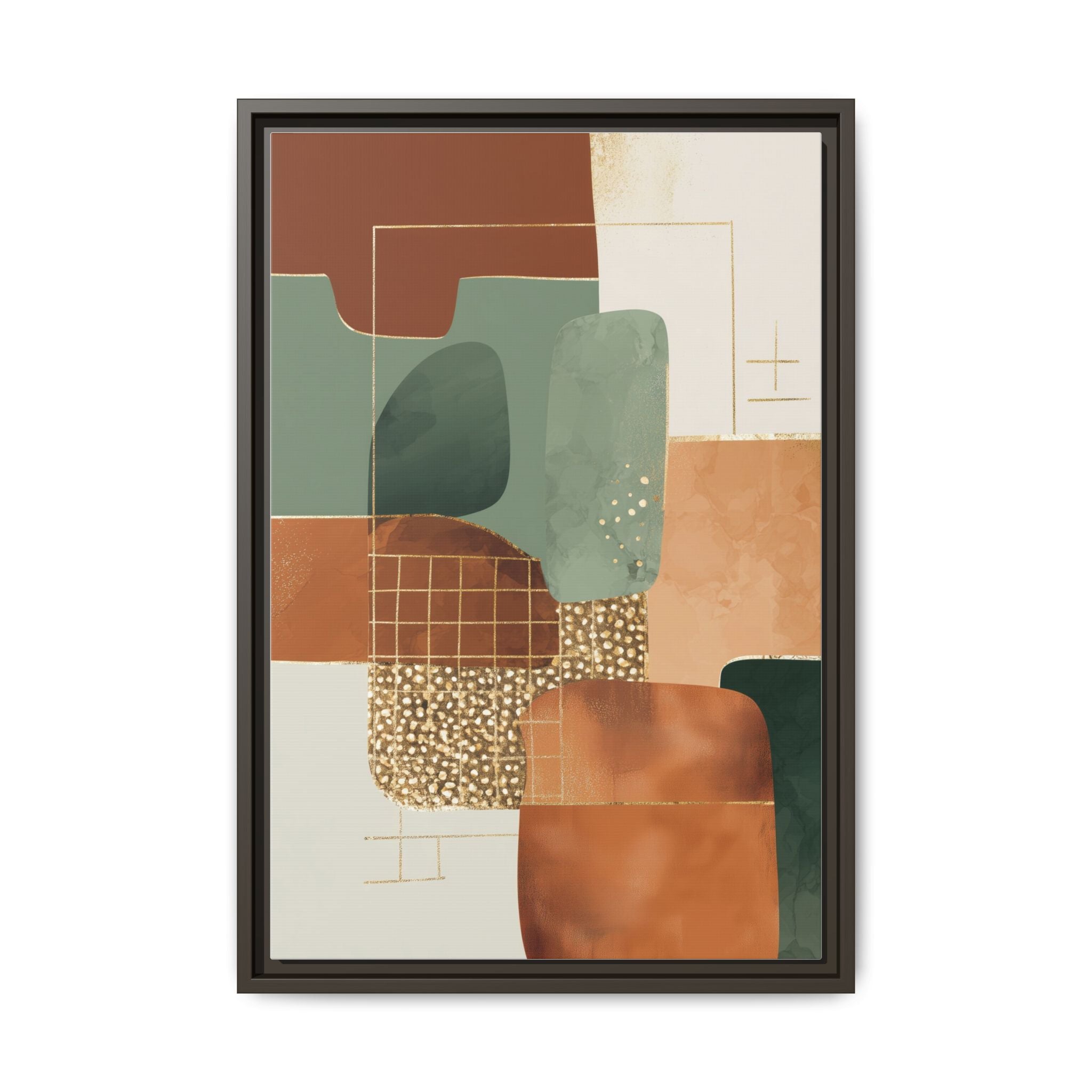 Geometric Harmony: Abstract Minimalist Art, Mid-Century Modern Design, Organic Shapes Composition   |   Custom Orders Accepted