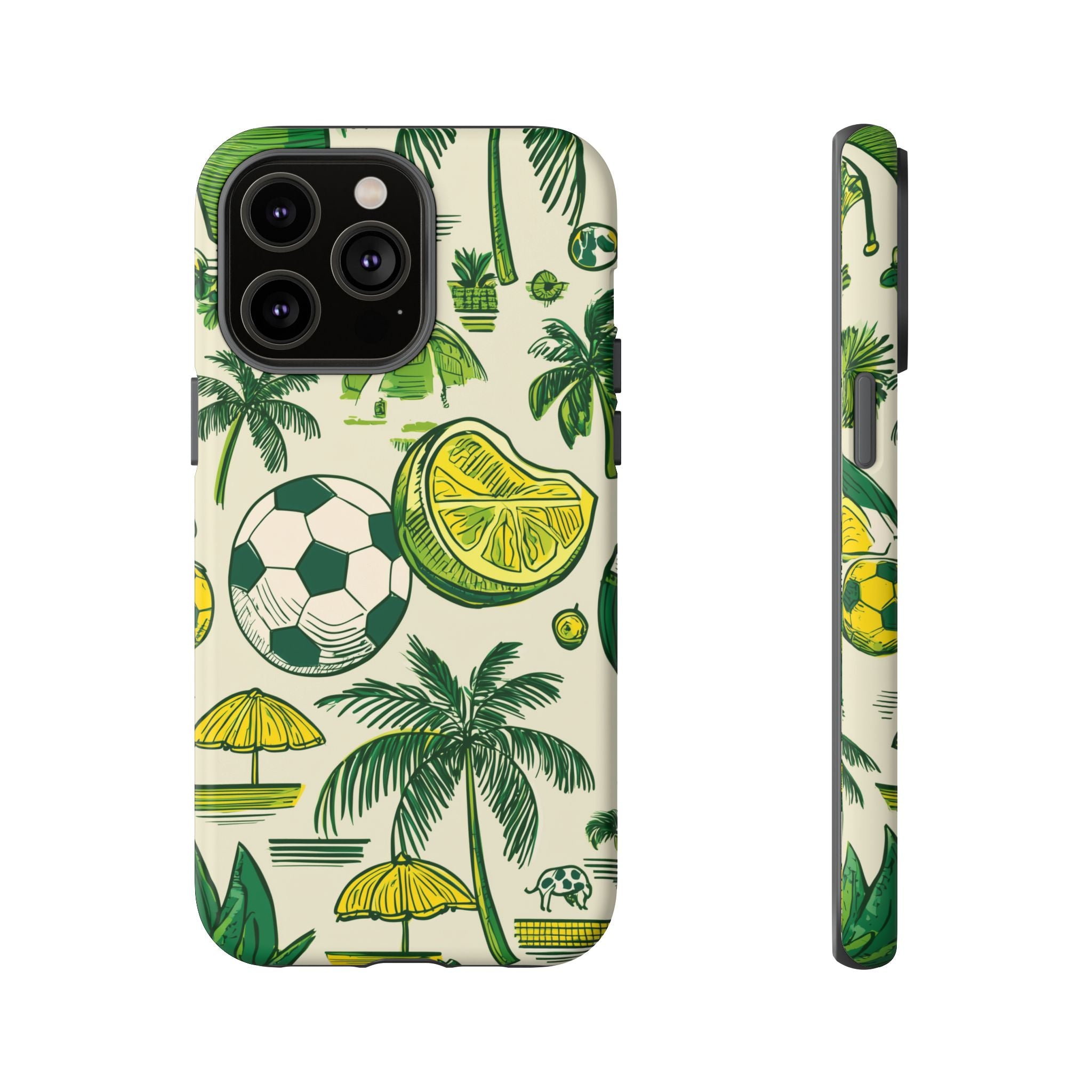 Summer Tough Cases: Sporty Tropical Phone Case, Fun Beach Vibe Phone Accessory, Summer Travel Gift, Colorful Phone Cover, Casual Style Tech