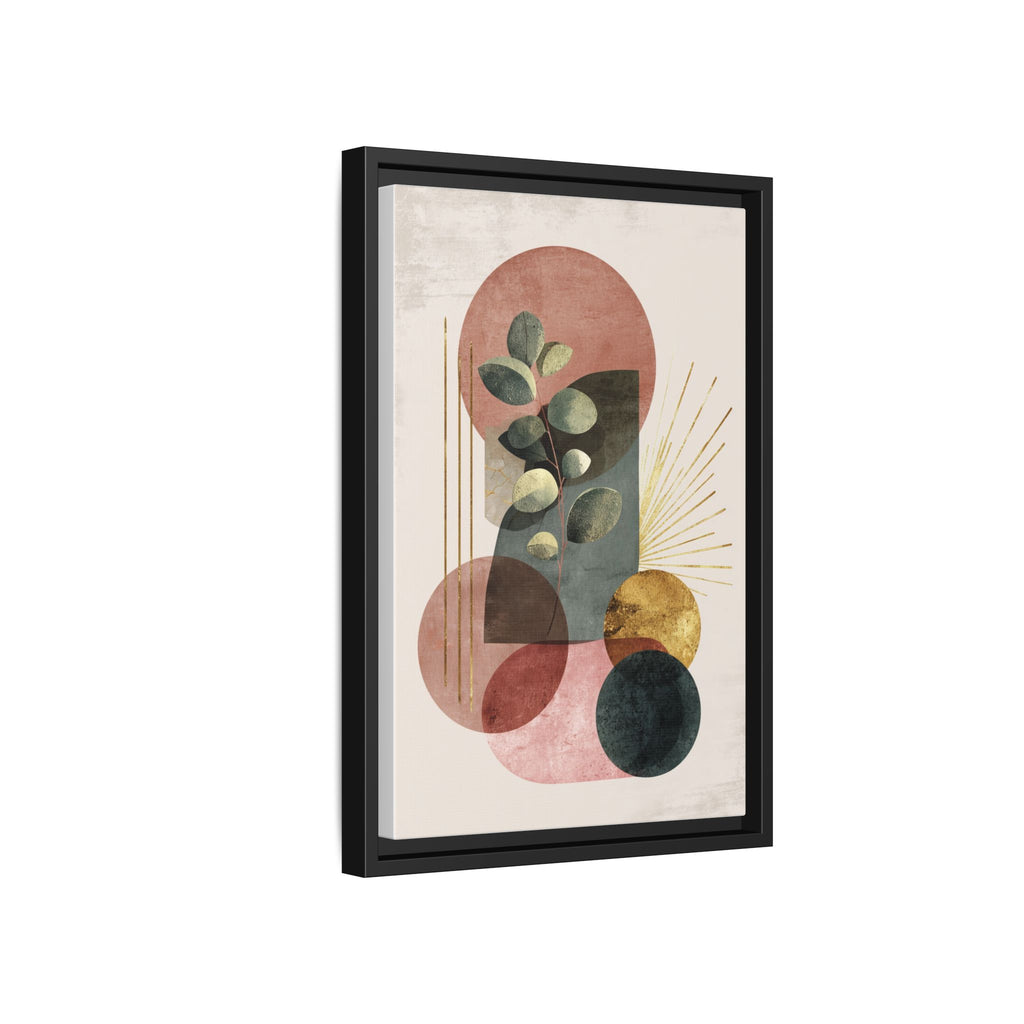 Botanical Geometric Symphony: Eucalyptus Harmony, Metallic Intersections, Modern Earth Tones   |   Custom Orders Accepted