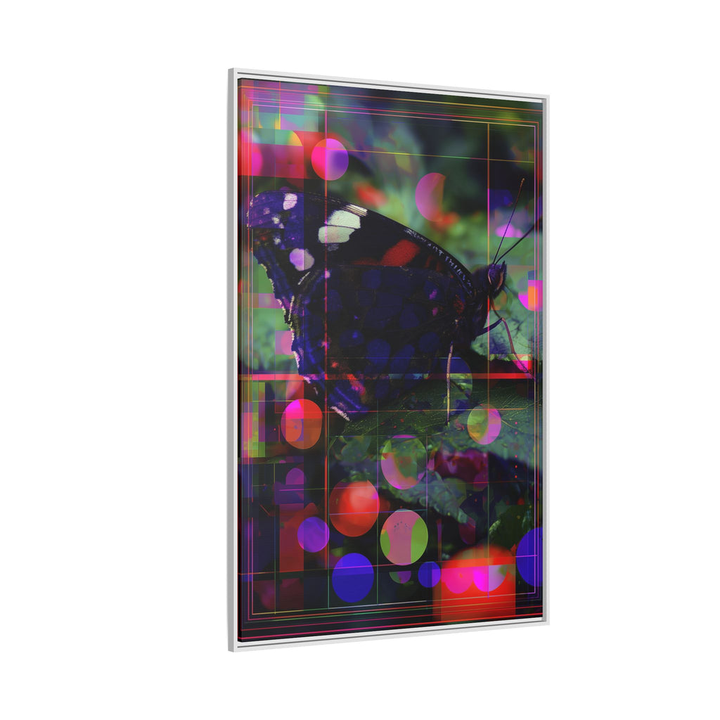 Geometric Butterfly Framed Print: Digital Glitch Butterfly Art, Geometric Nature Photography   |  Personalized & Custom Orders Available