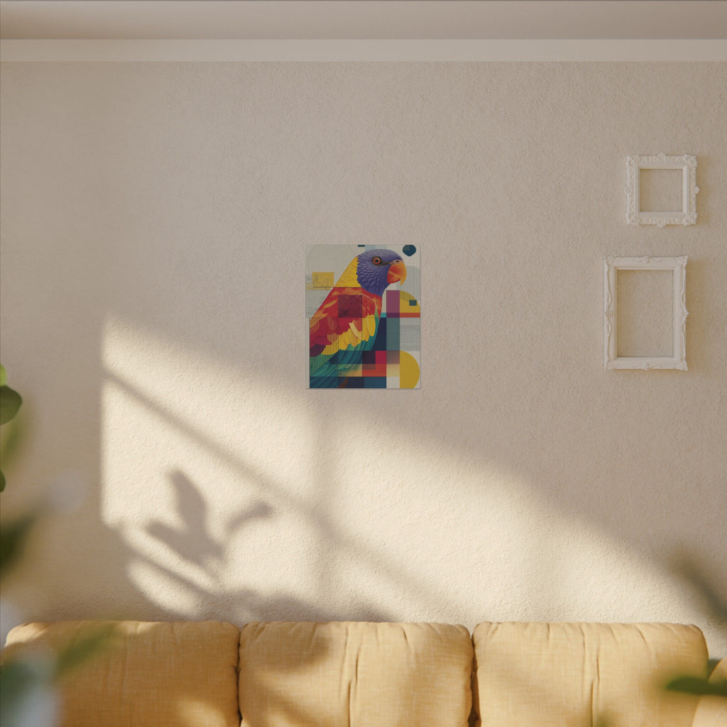 Prismatic Parrot: Geometric Abstract Art, Modern Colorful Bird Print   |    Custom Orders Available