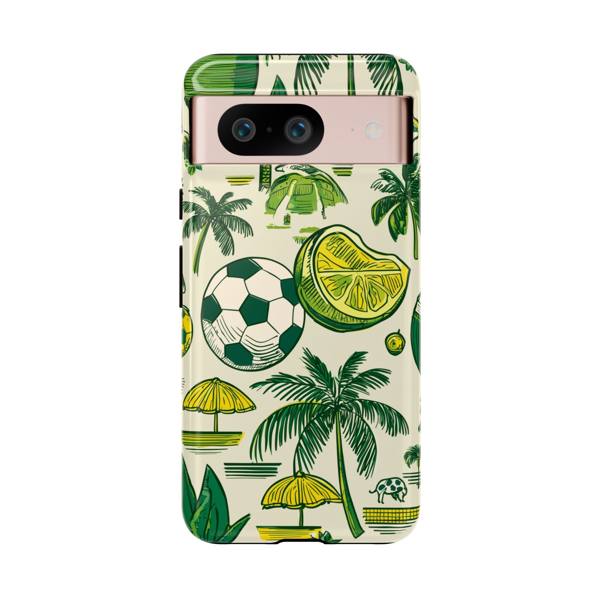 Summer Tough Cases: Sporty Tropical Phone Case, Fun Beach Vibe Phone Accessory, Summer Travel Gift, Colorful Phone Cover, Casual Style Tech
