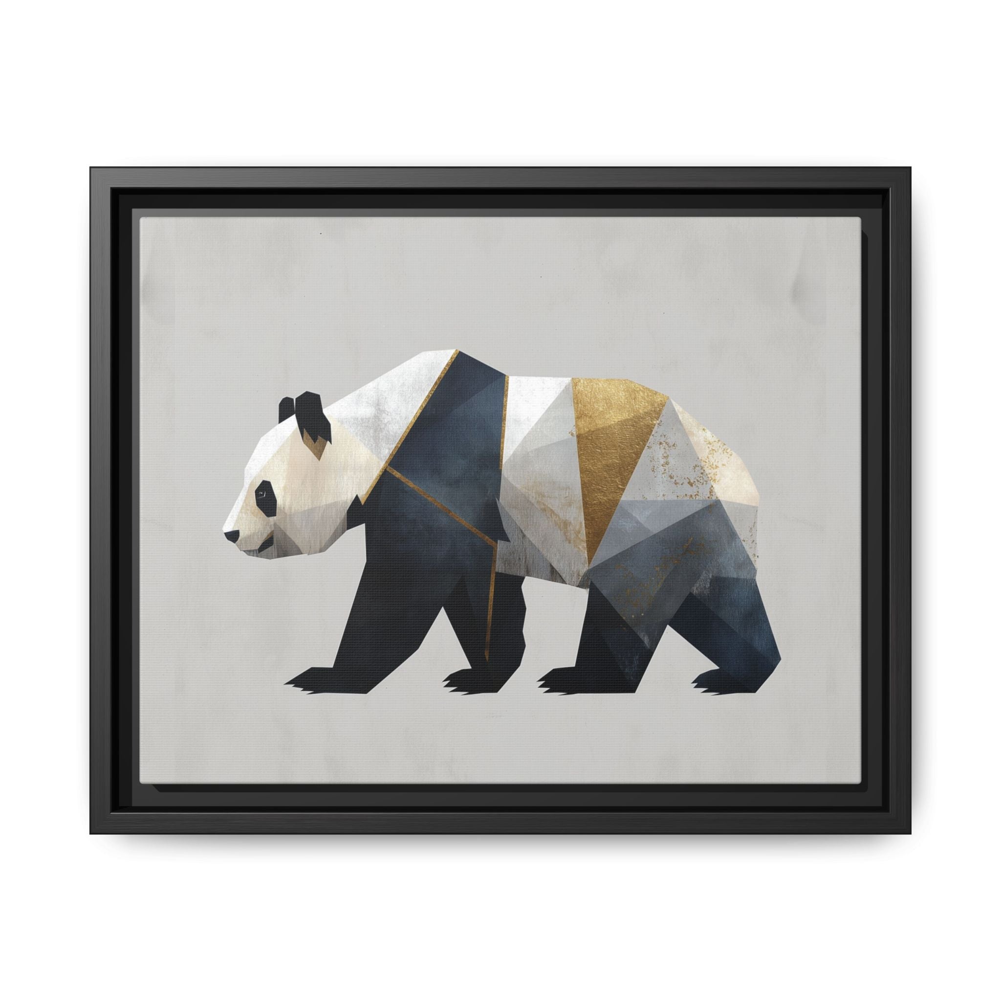 Geometric Panda: Cubist Animal Portrait, Modern Minimalist Art Style   |  Personalized & Custom Orders Available