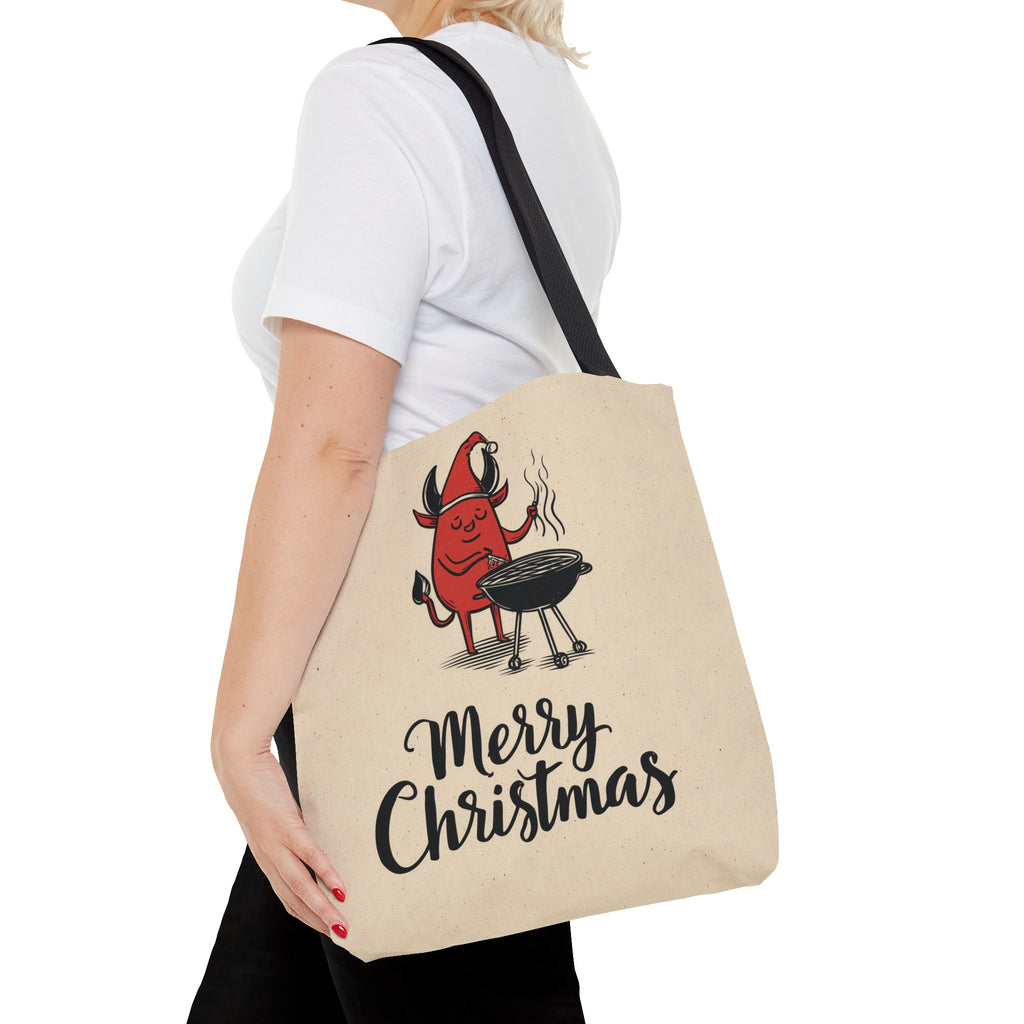 Naughty Santa , Secret Santa, Devil Theme, Devil Themed Art Tote Bag (AOP)