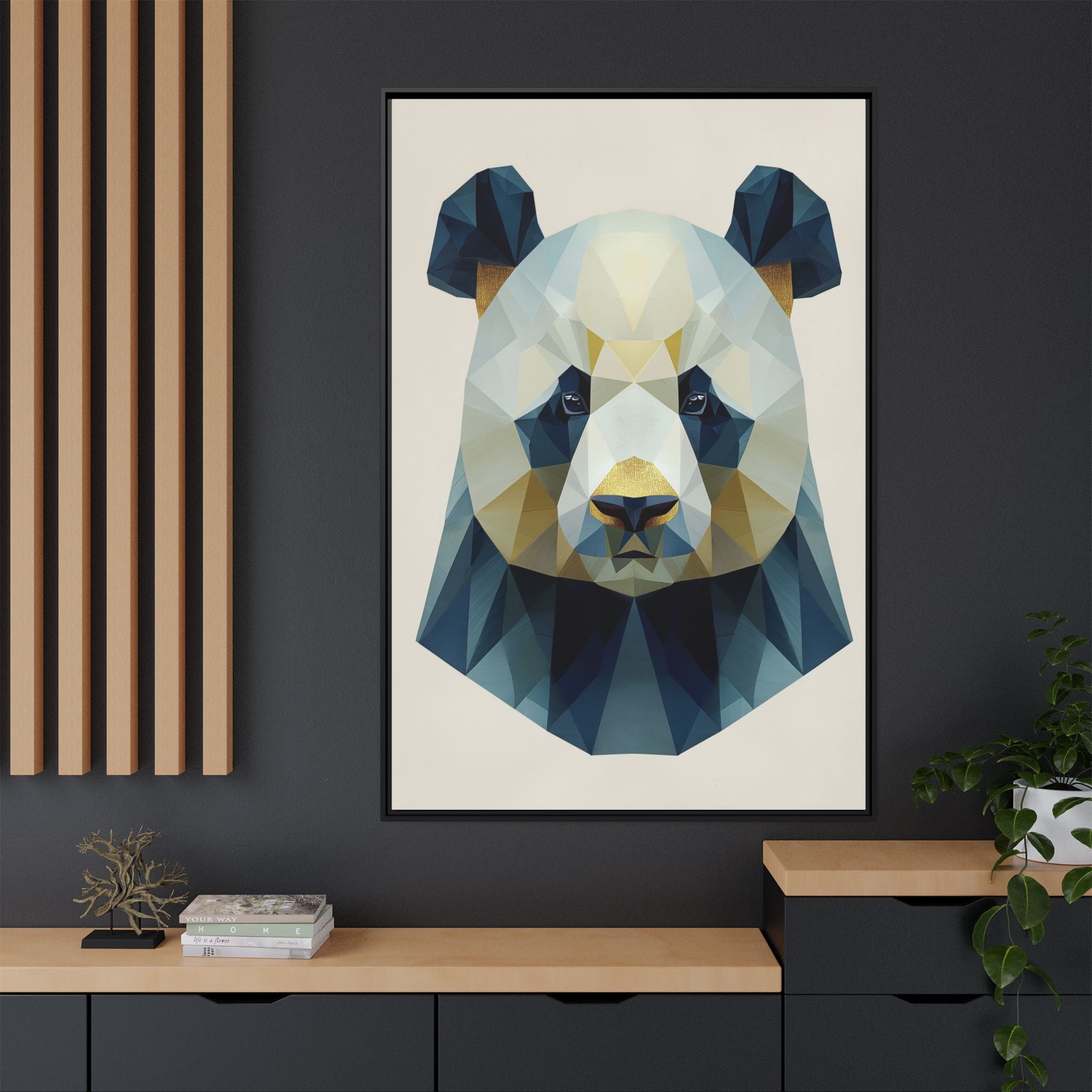 Geometric Panda Prism: Low-Poly Digital Wildlife Art, Minimalist Triangular Design   |  Personalized & Custom Orders Available