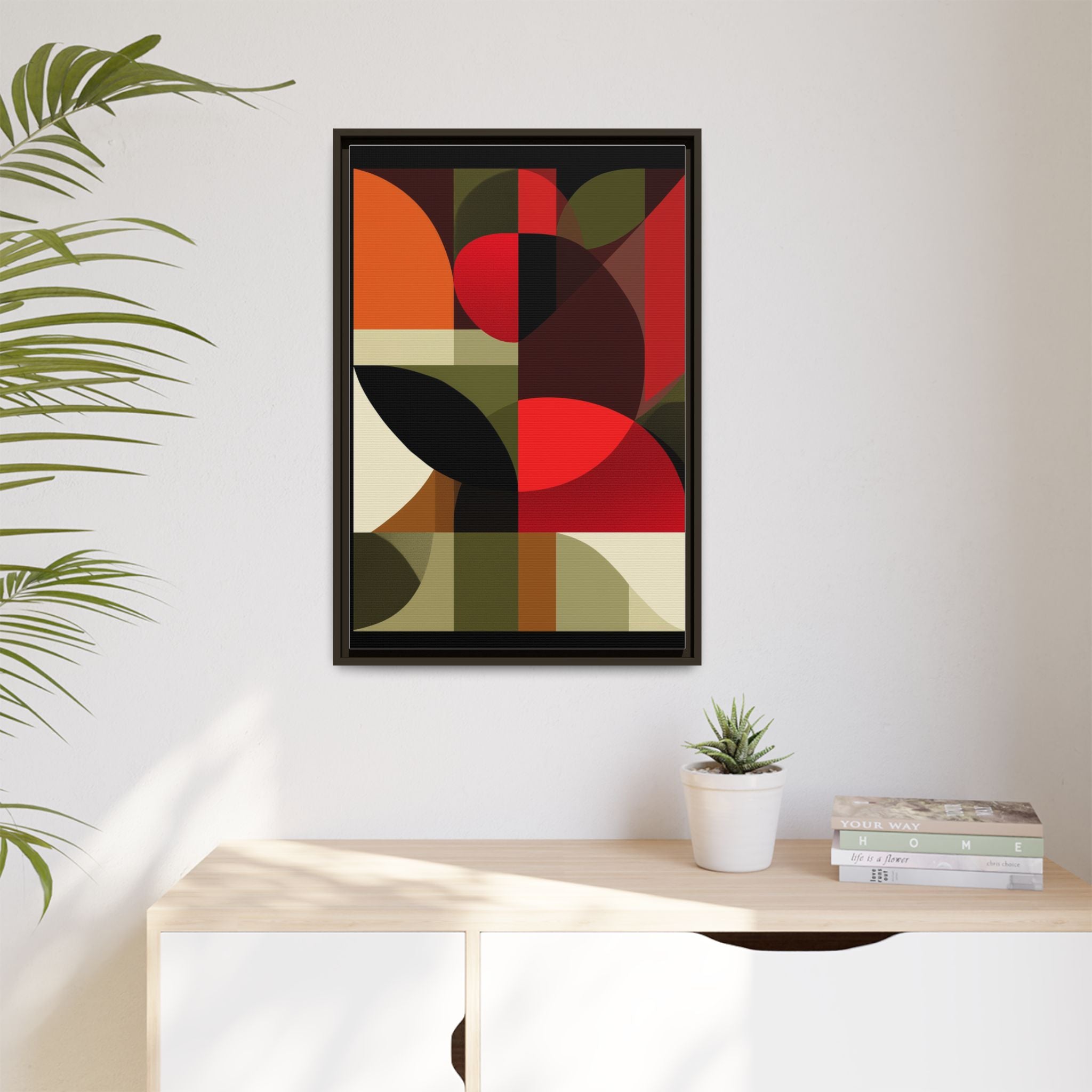 Geometric Fusion: Modern Abstract Composition, Cubist Color Blocks, Architectural Form Harmony   |   Custom Orders Accepted