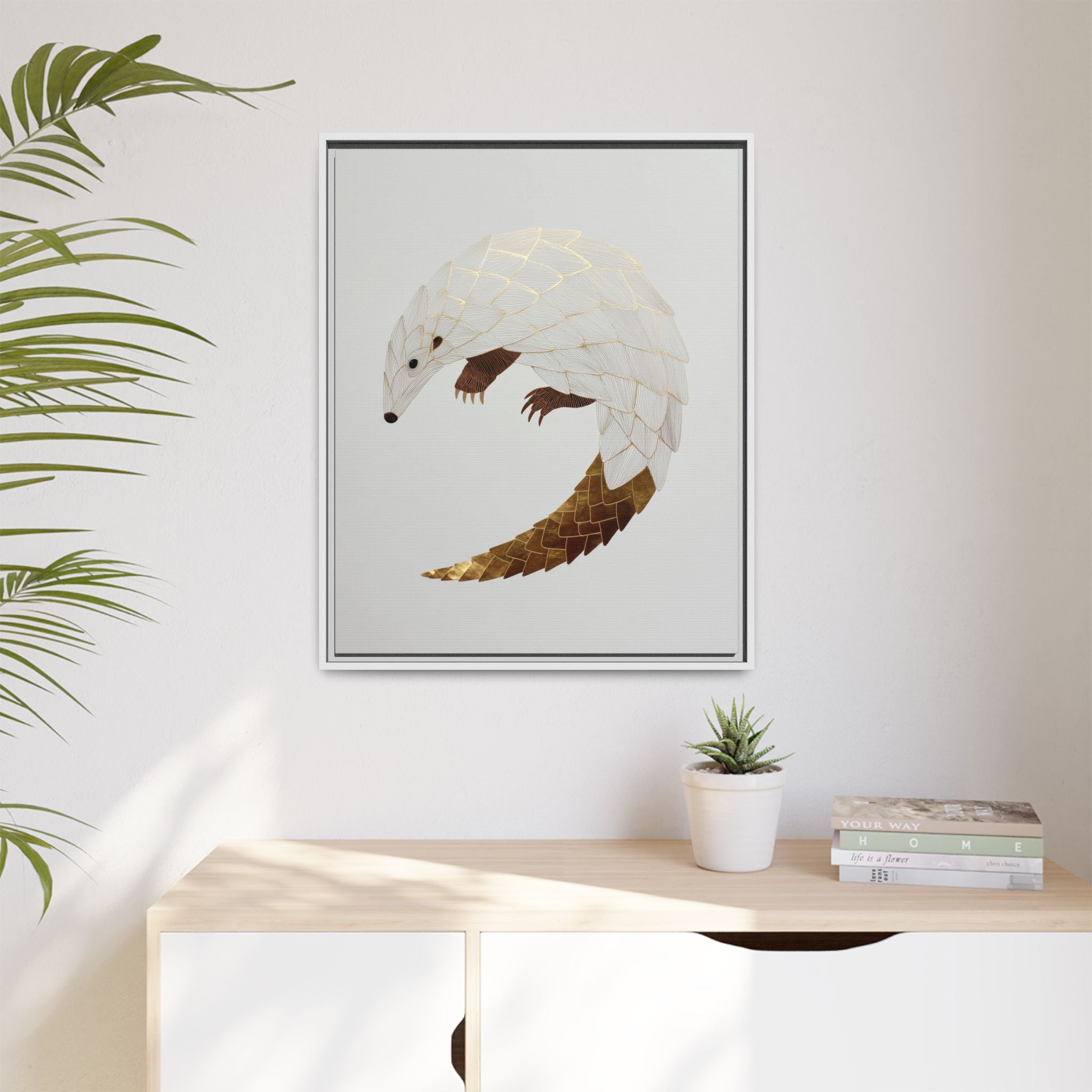 Geometric Hedgehog: Minimalist Wildlife Illustration, Layered Metallic Geometric Art   |    Custom Orders Available