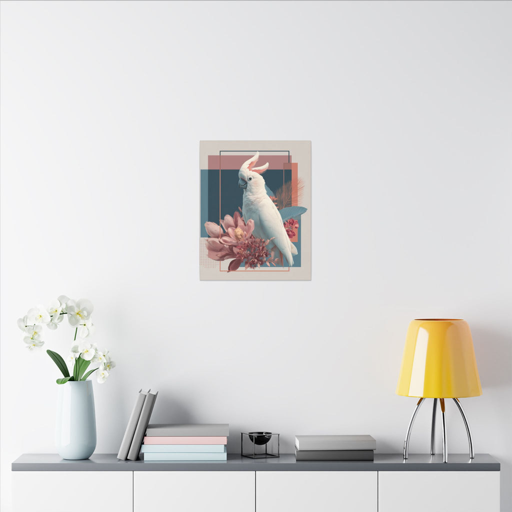Cockatoo's Geometric Symphony: Digital Wildlife Art, Contemporary Botanical Design   |    Custom Orders Available