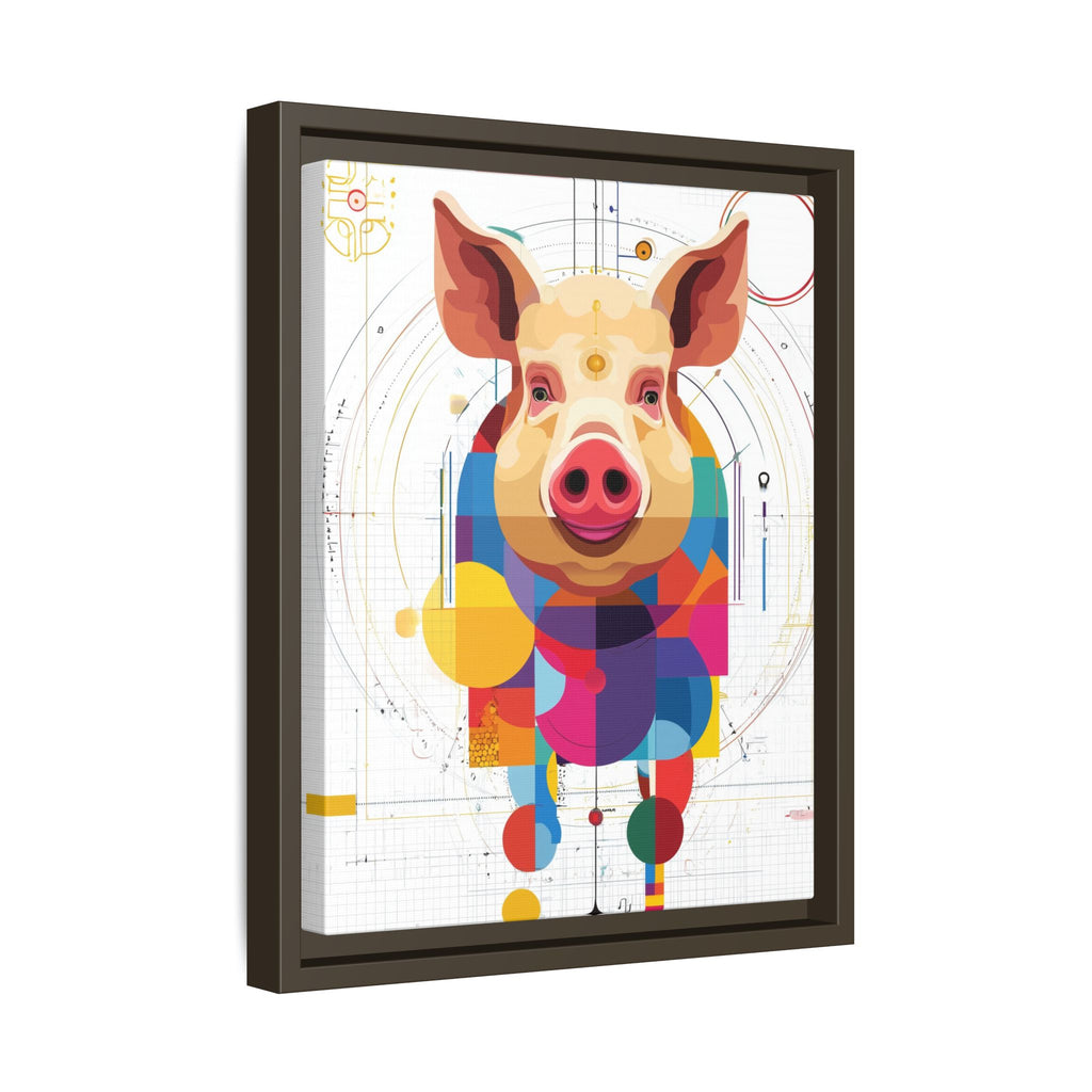 Geometric Pig: Digital Cubist Portrait, Mathematical Animal Abstraction   |    Custom Orders Available