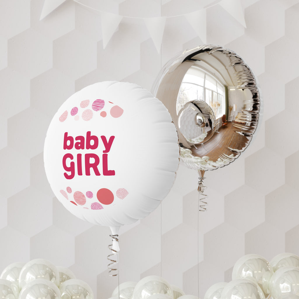 Baby Girl Mylar Balloon – Pink Confetti Newborn Shower Decor